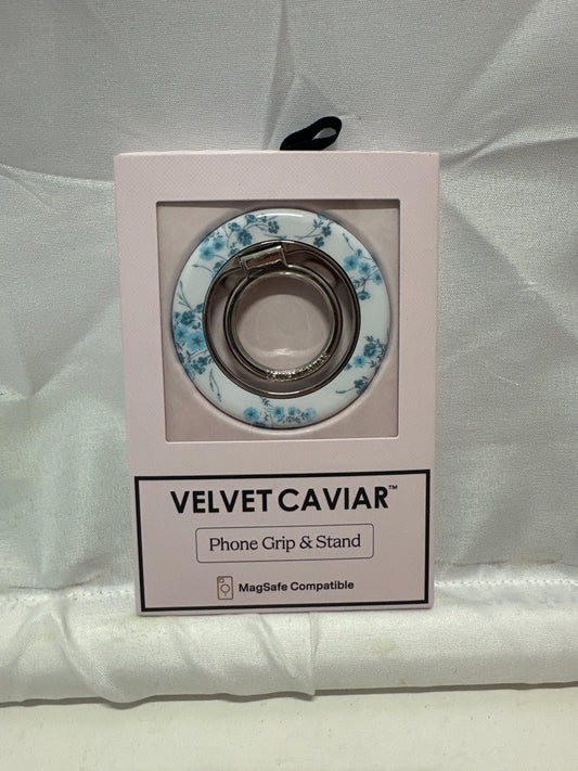 Velvet Caviar MagSafe Compatible Phone Grip & Stand Blue Floral
