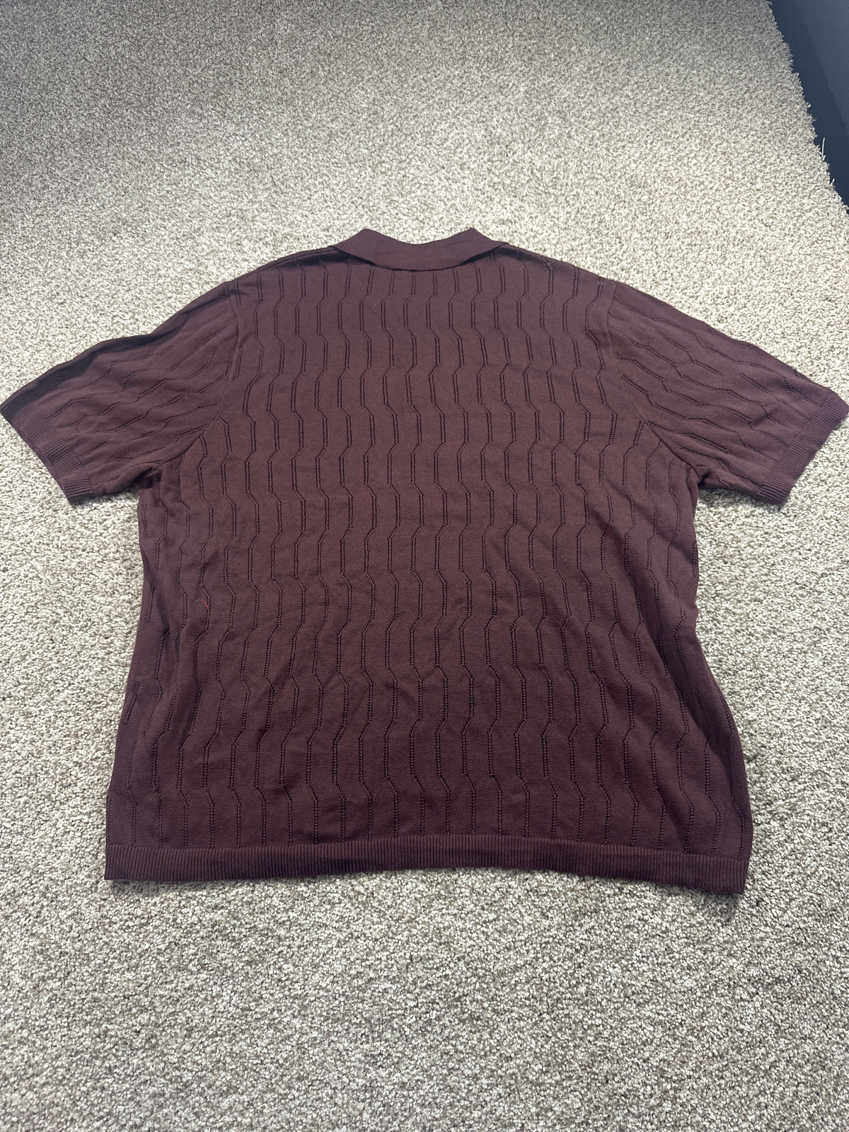 Goodfellow & Co short sleeve sweater polo XL brown