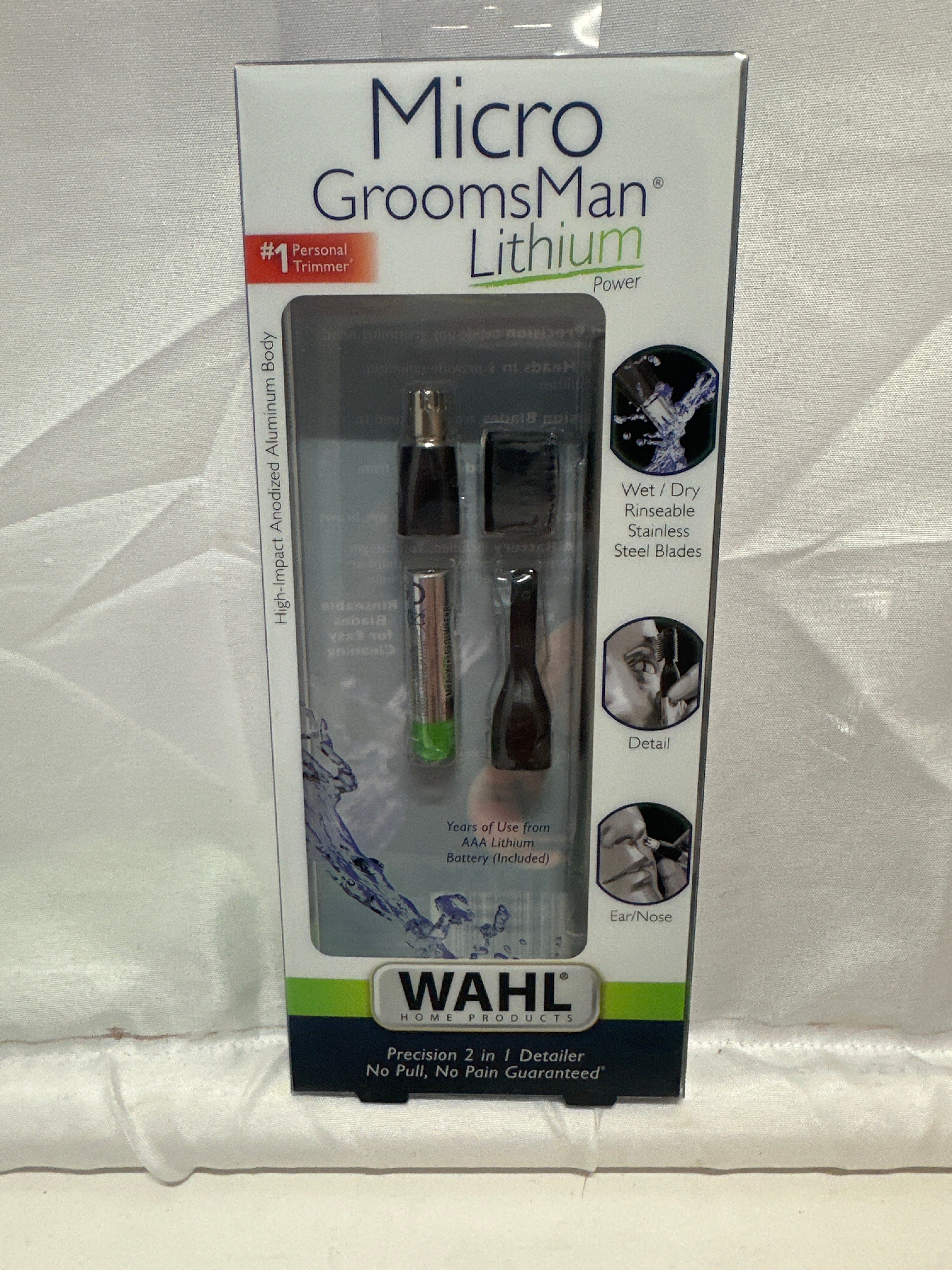 Wahl Micro GroomsMan Lithium Personal Trimmer – 2-in-1 Detailer