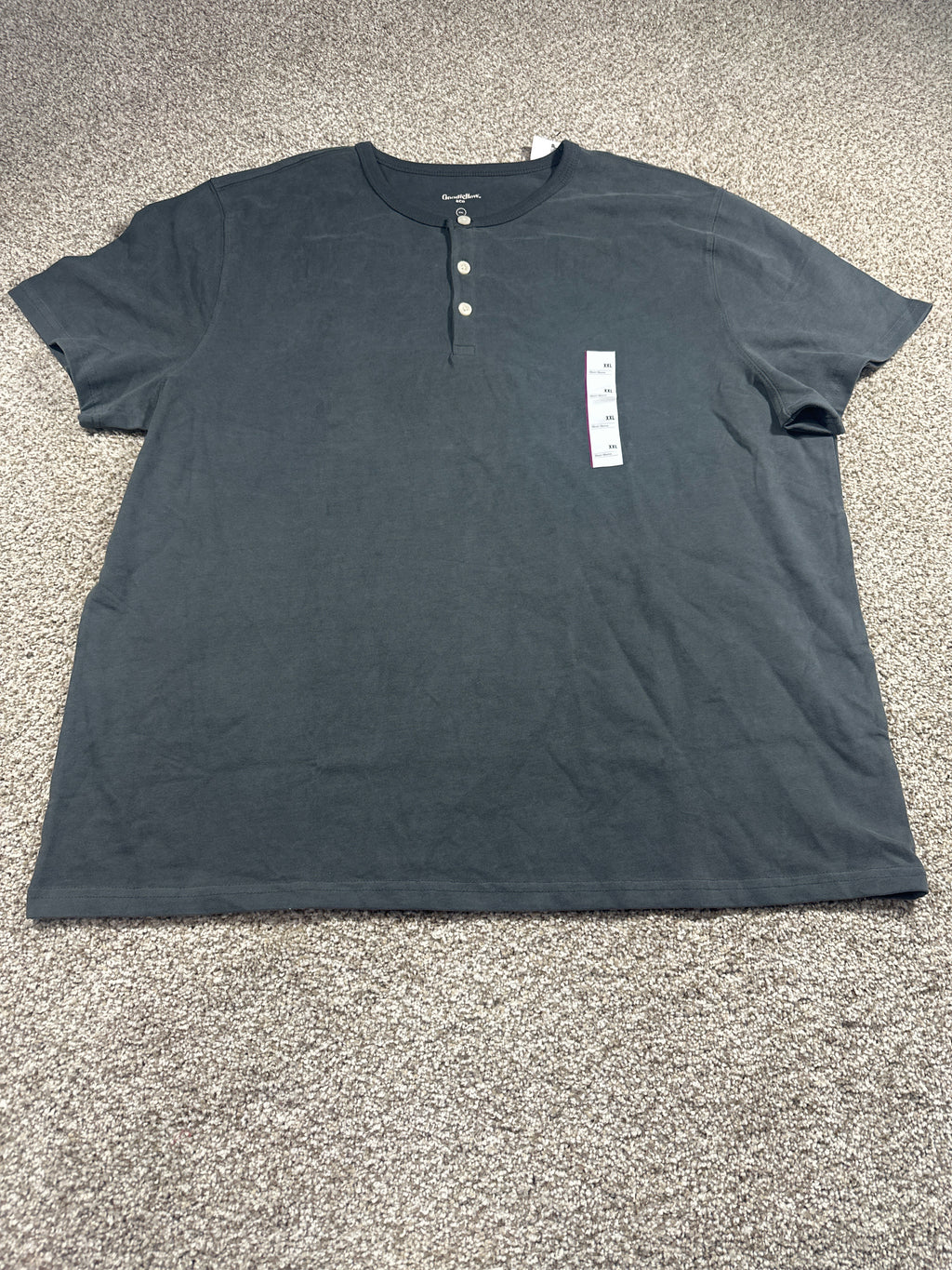 Goodfellow & Co vintage Henley T-shirt XXL charcoal gray