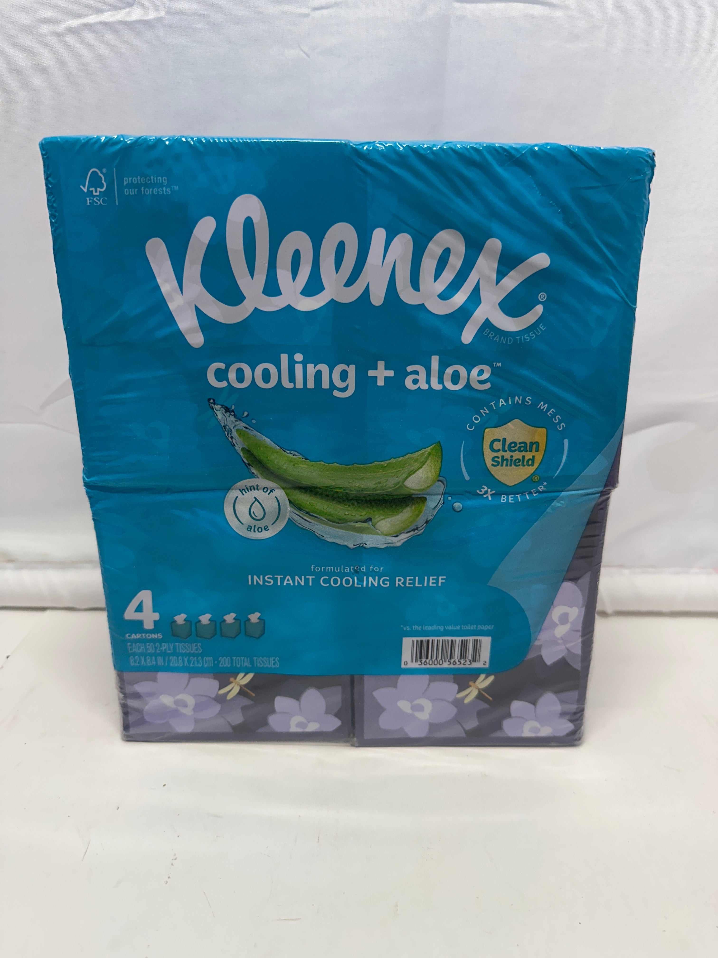 Kleenex Cooling + Aloe Facial Tissues (4-Pack)