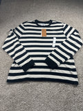 Goodfellow & Co Vintage Collection striped sweater XL black ivory