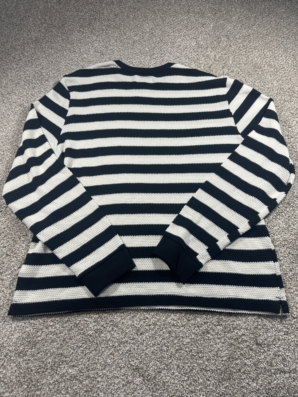 Goodfellow & Co Vintage Collection striped sweater XL black ivory