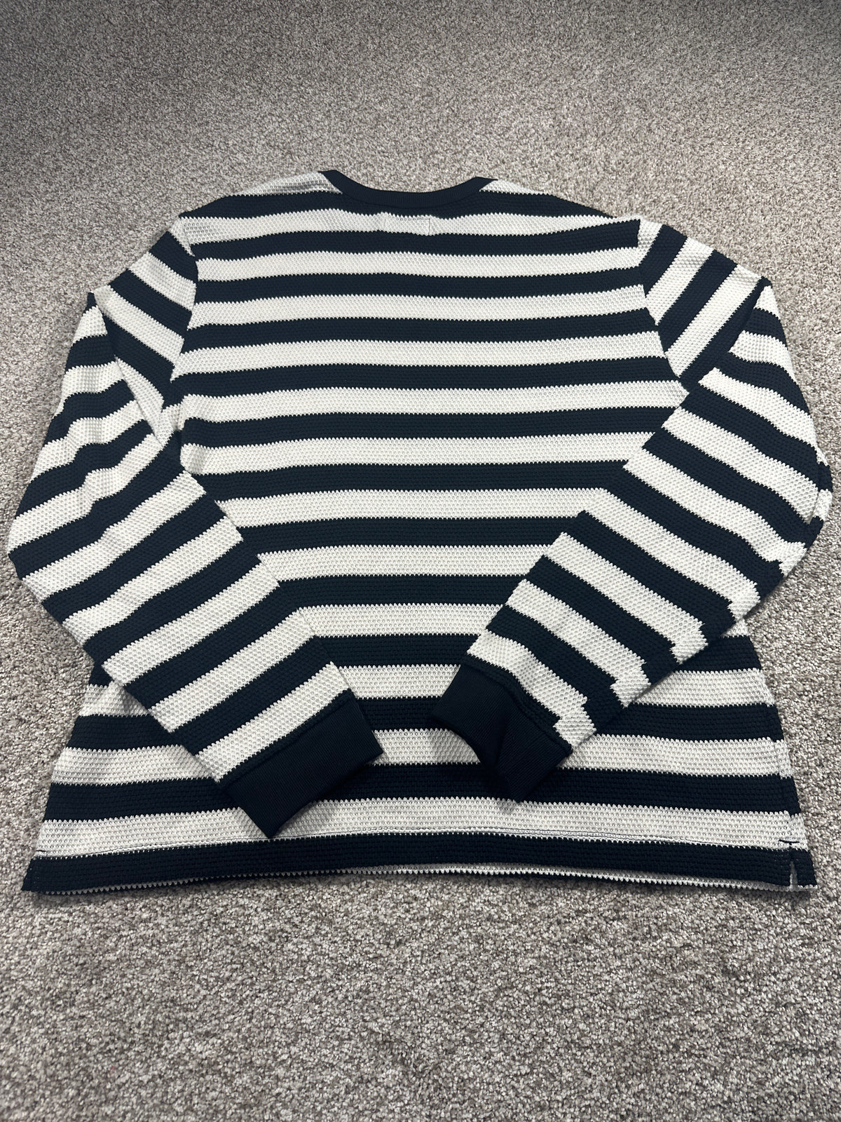 Goodfellow & Co Vintage Collection striped sweater XL black ivory