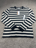 Goodfellow & Co Vintage Collection striped sweater L black ivory