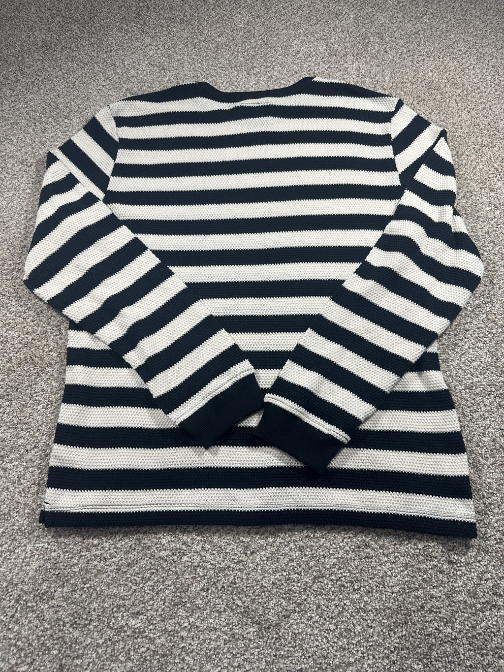 Goodfellow & Co Vintage Collection striped sweater L black ivory