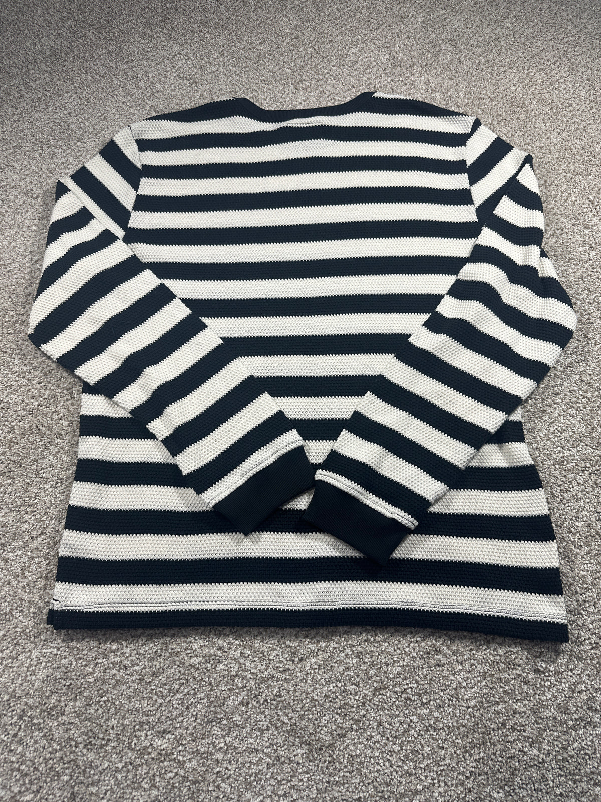 Goodfellow & Co Vintage Collection striped sweater L black ivory