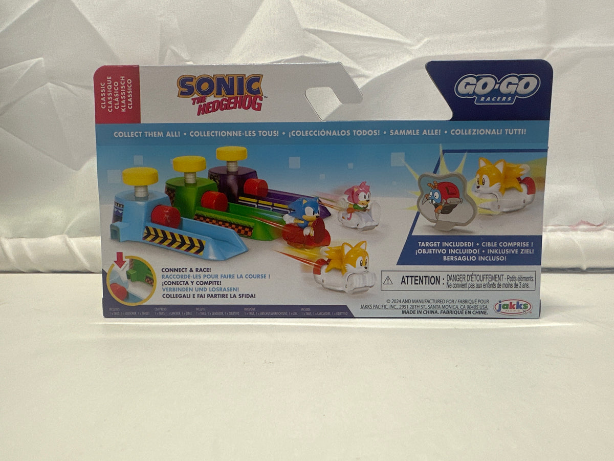 Sonic the Hedgehog Go-Go Racers Mini Launcher Set – Tails Figure & Ram ...
