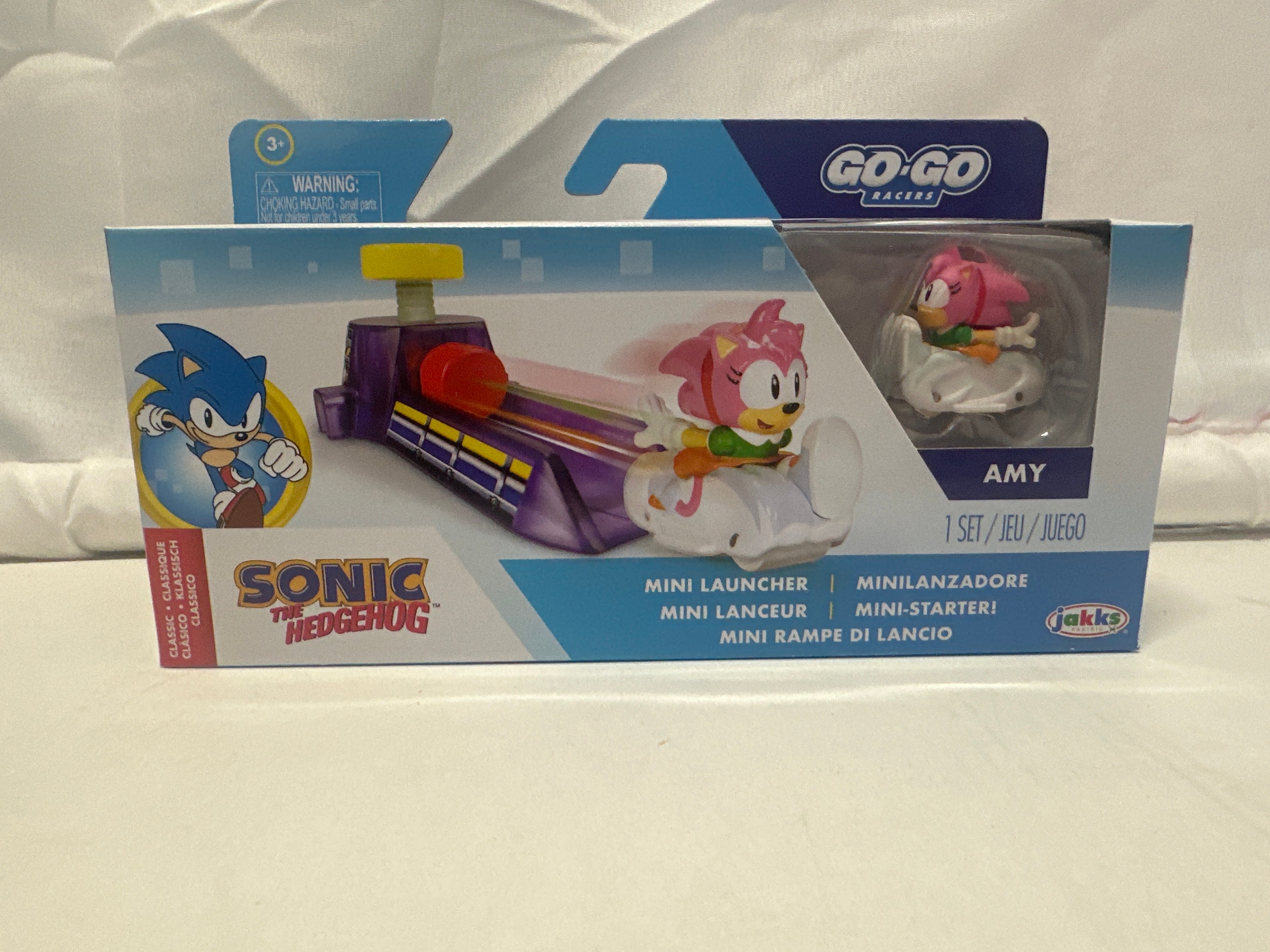 Sonic the Hedgehog Go-Go Racers Mini Launcher Set Amy Figure & Ramp Playset