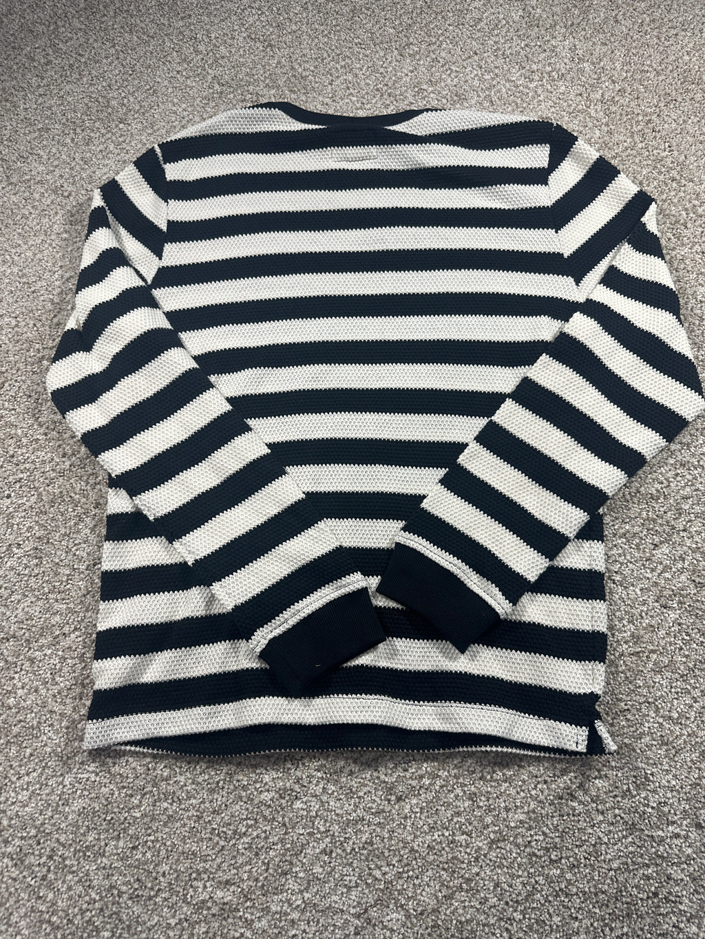 Goodfellow & Co Vintage Collection striped sweater S black ivory