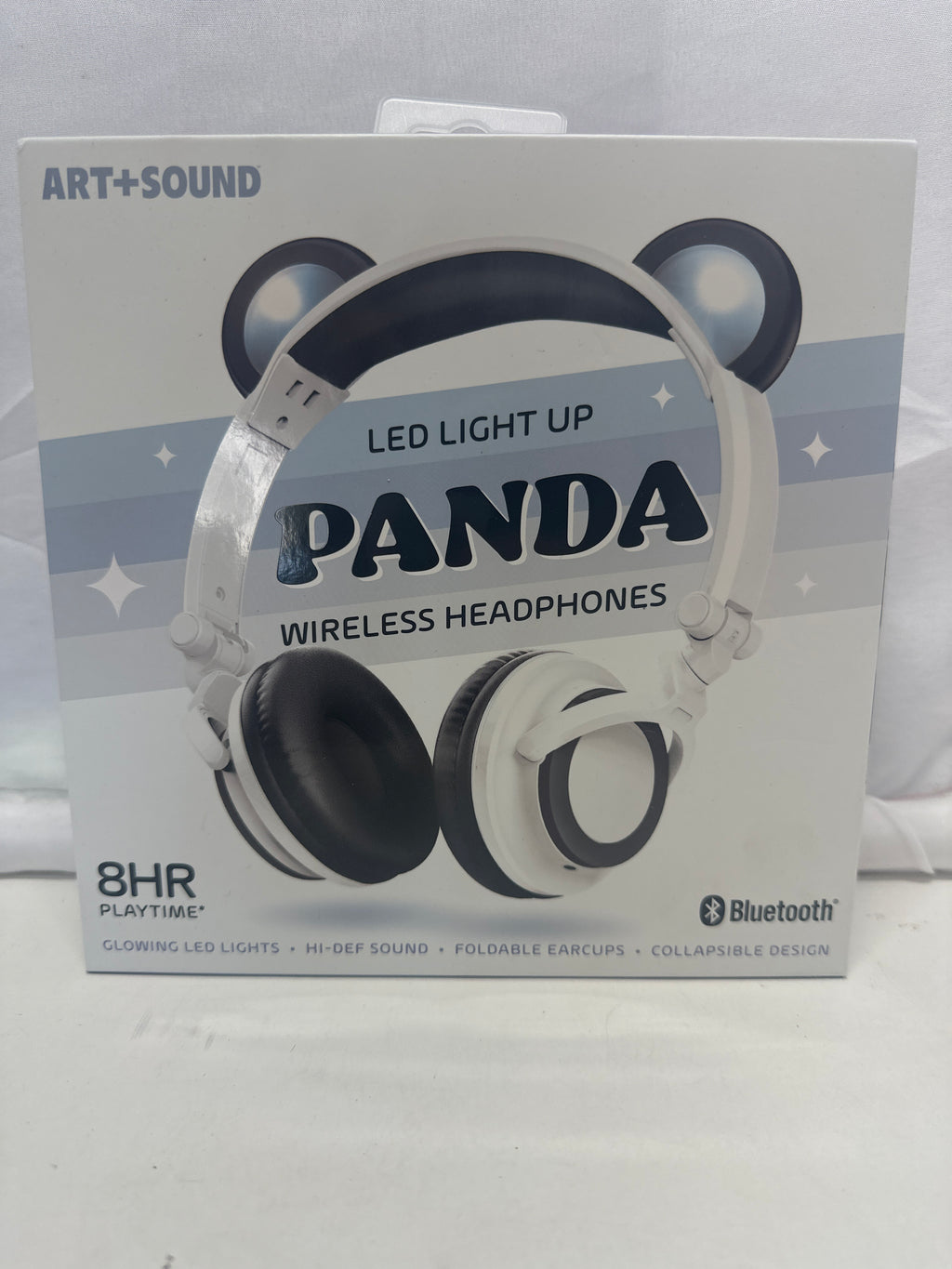 Art+Sound LED Light Up Panda Wireless Headphones – Bluetooth Kids Headphones