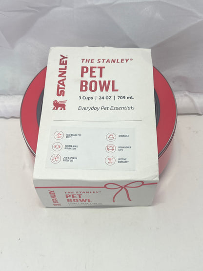 Stanley 24 oz Stainless Steel Pet Bowl Candy Cane Red