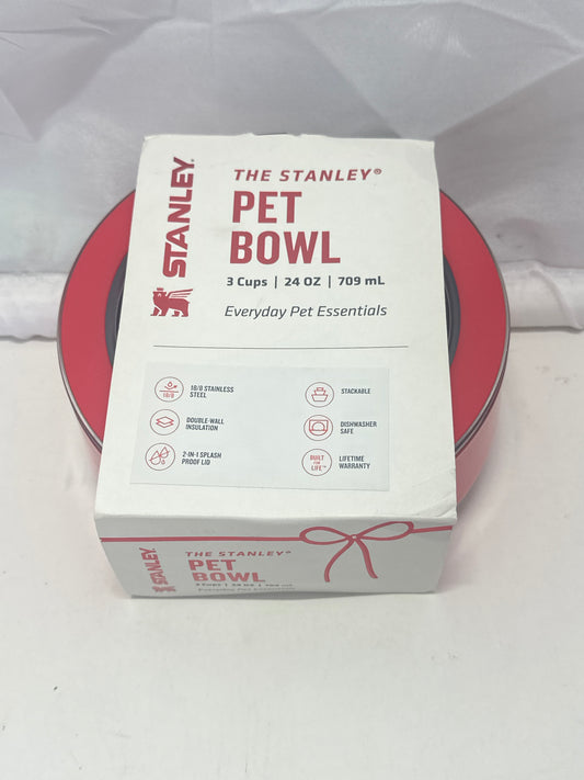 Stanley 24 oz Stainless Steel Pet Bowl Candy Cane Red