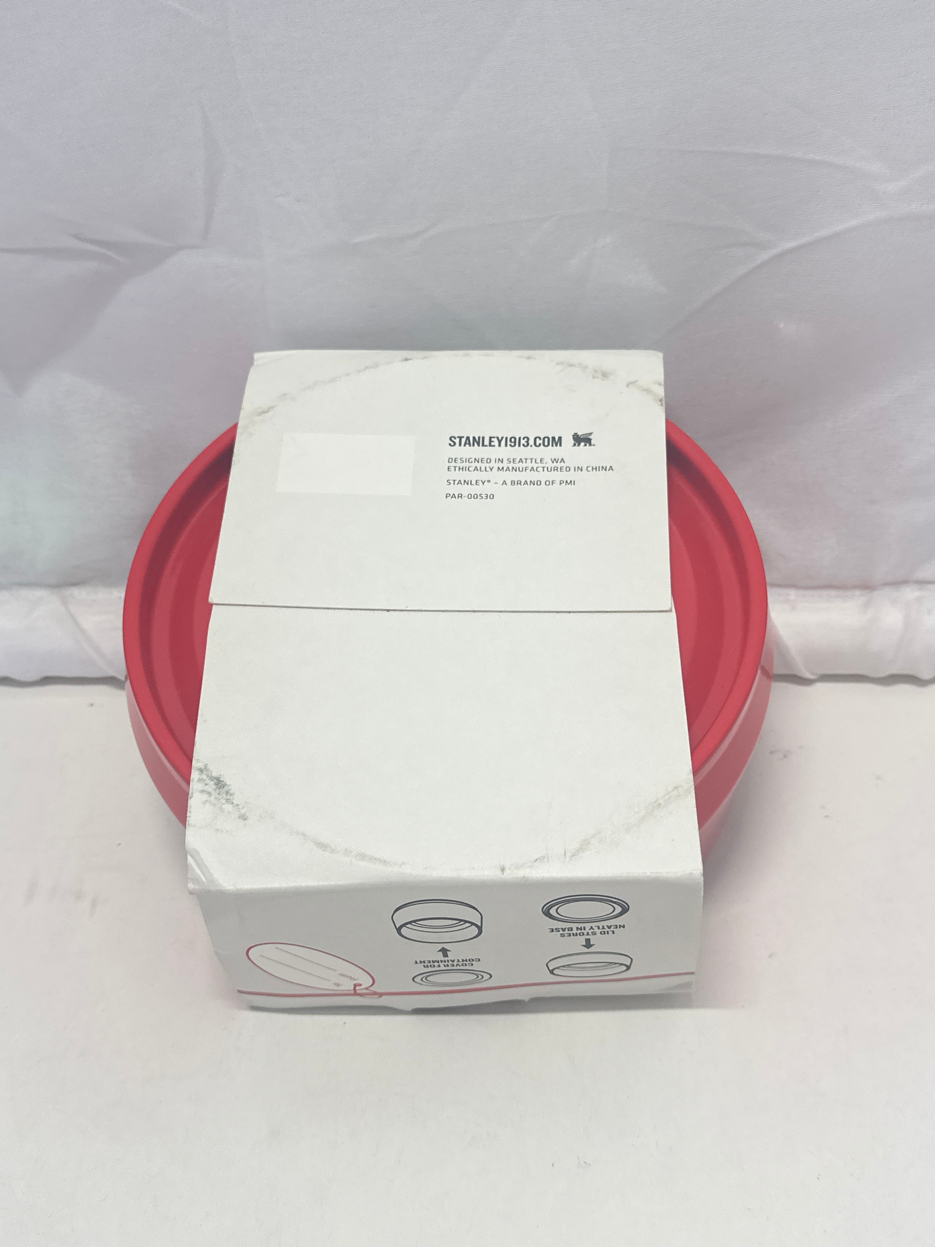 Stanley 24 oz Stainless Steel Pet Bowl Candy Cane Red
