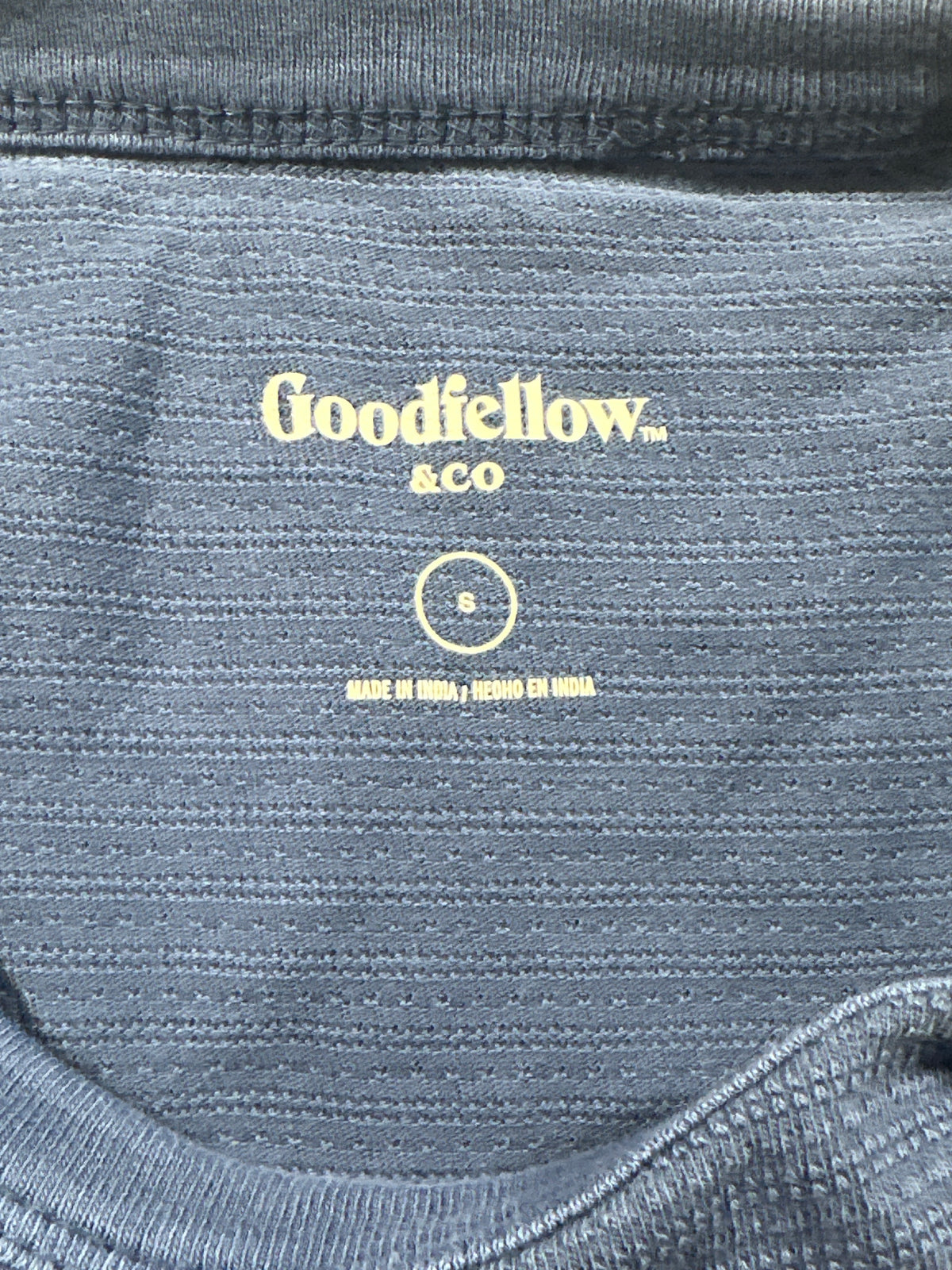 Goodfellow & Co textured vintage pocket T-shirt men's small blue