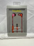 Heyday Wired Earbuds Coral Orange 3.5mm In-Ear Headphones