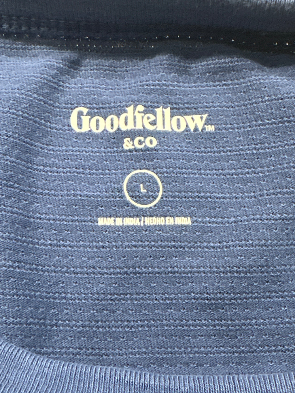 Goodfellow & Co textured vintage pocket T-shirt men's large blue