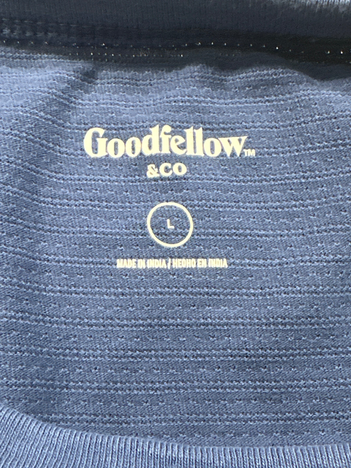 Goodfellow & Co textured vintage pocket T-shirt men's large blue