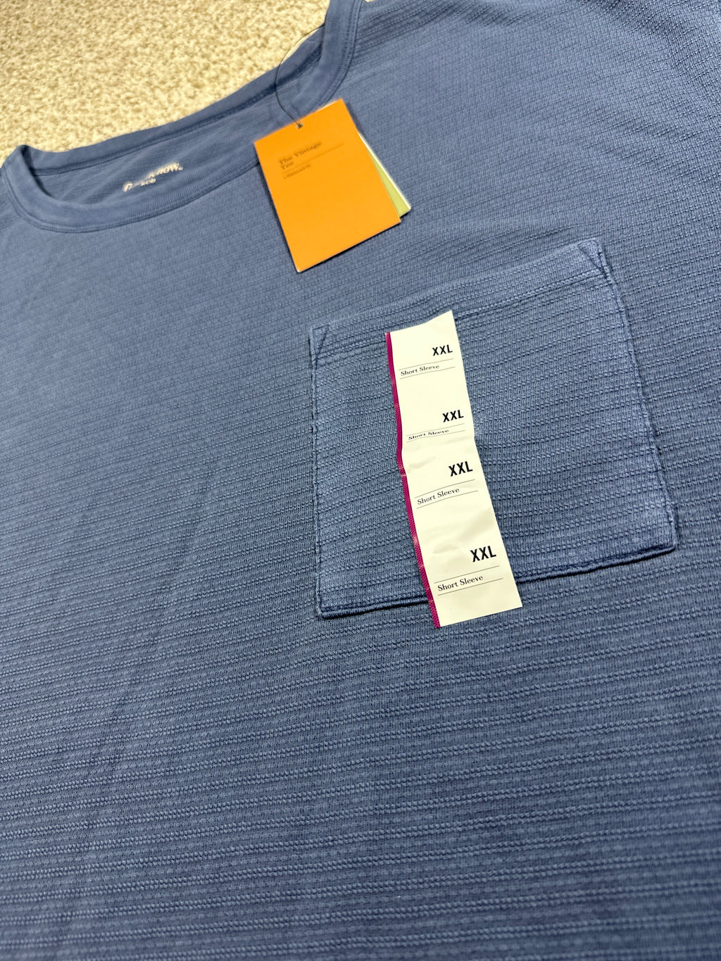 Goodfellow & Co textured vintage pocket T-shirt men's XXL blue