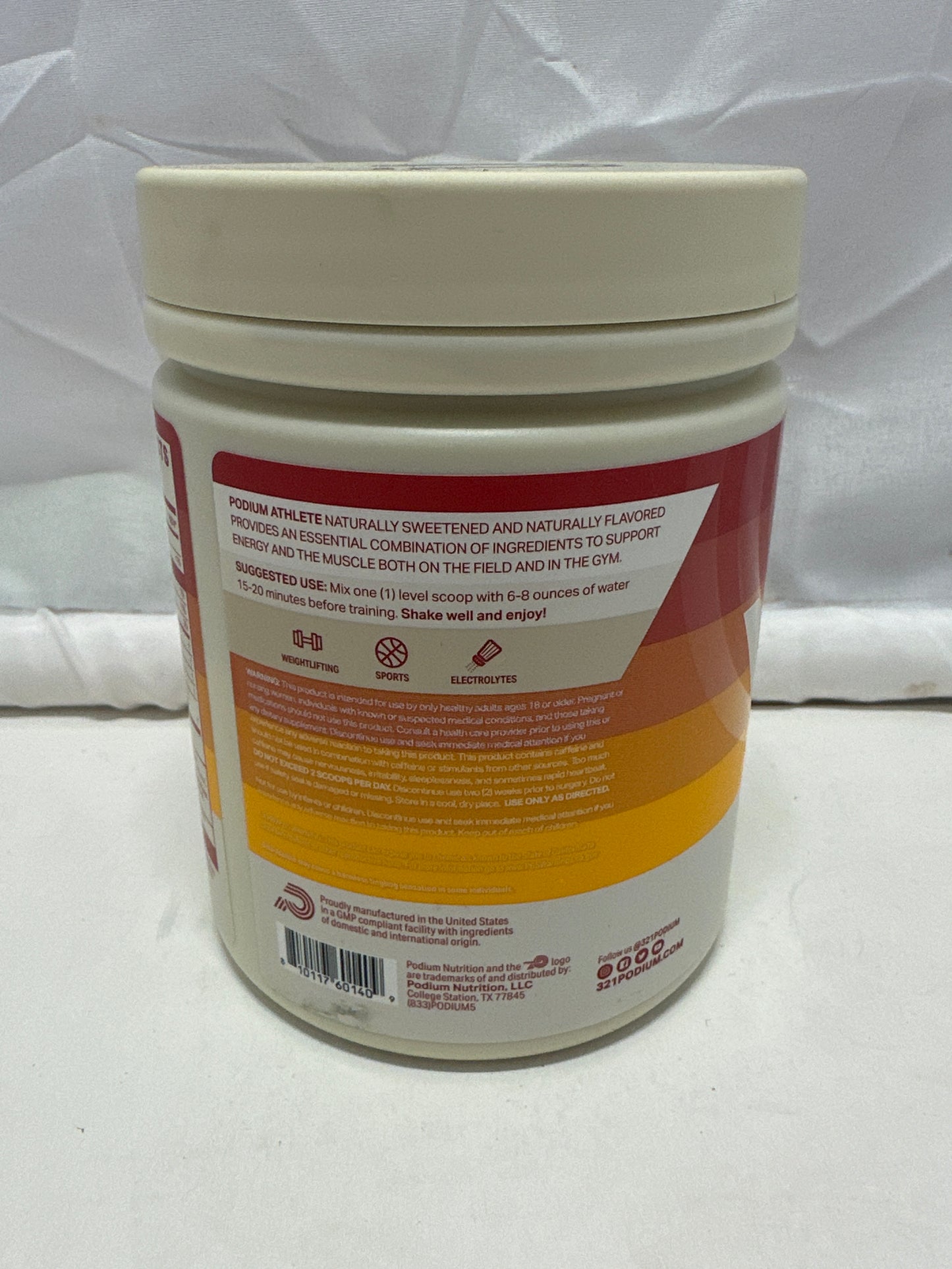 PODIUM Natural Flavors & Sweeteners Athlete Pre Workout Blue Raspberry Exp 03/26