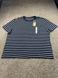 Goodfellow & Co textured vintage pocket T-shirt men's XXL blue stripe