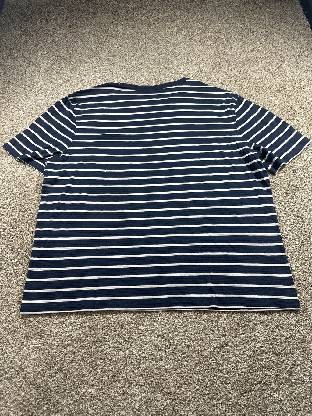 Goodfellow & Co textured vintage pocket T-shirt men's XL blue stripe