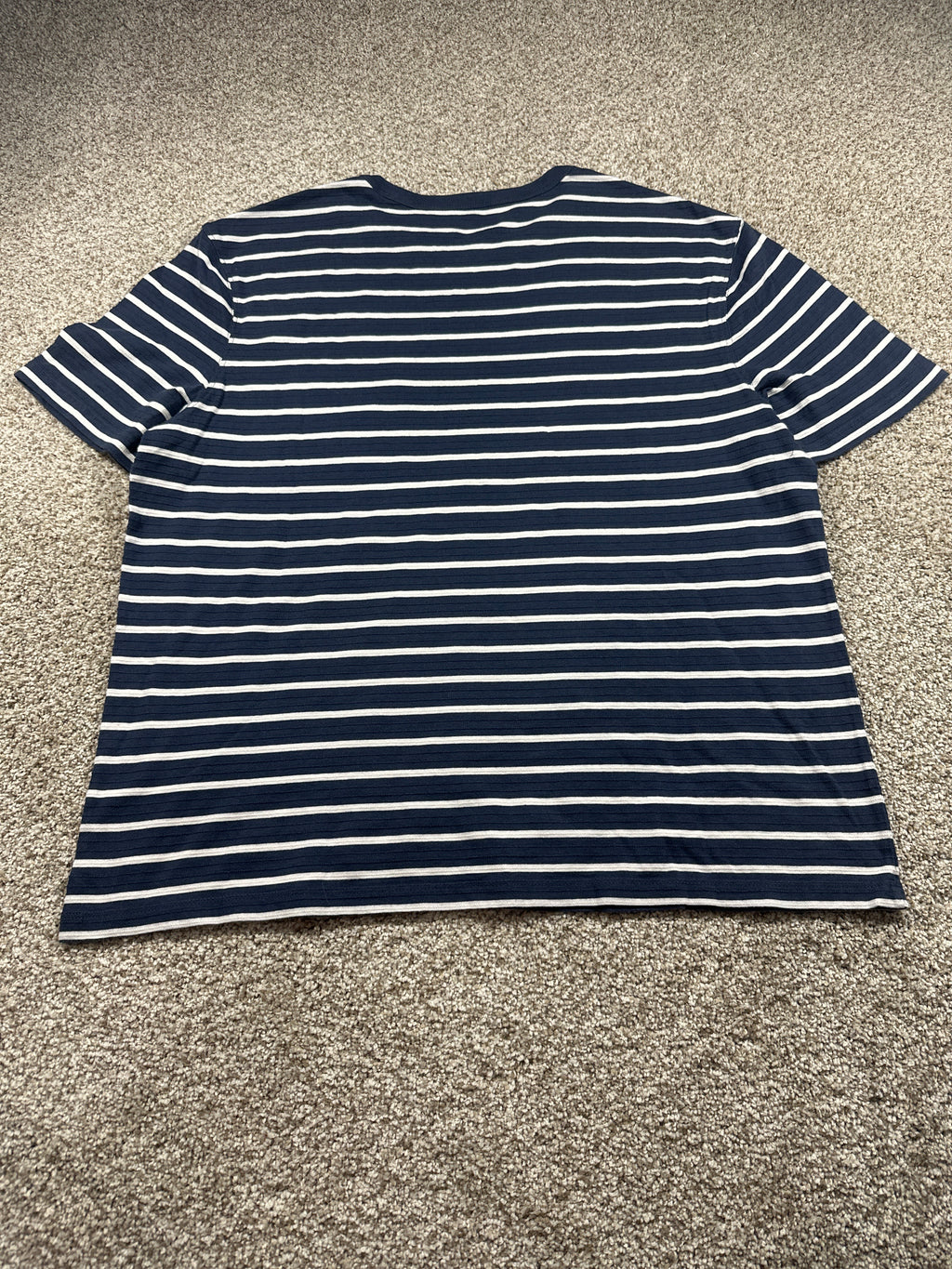 Goodfellow & Co textured vintage pocket T-shirt men's large blue stripe