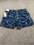 Goodfellow & Co 5 inch swim trunks men's XL navy rope print