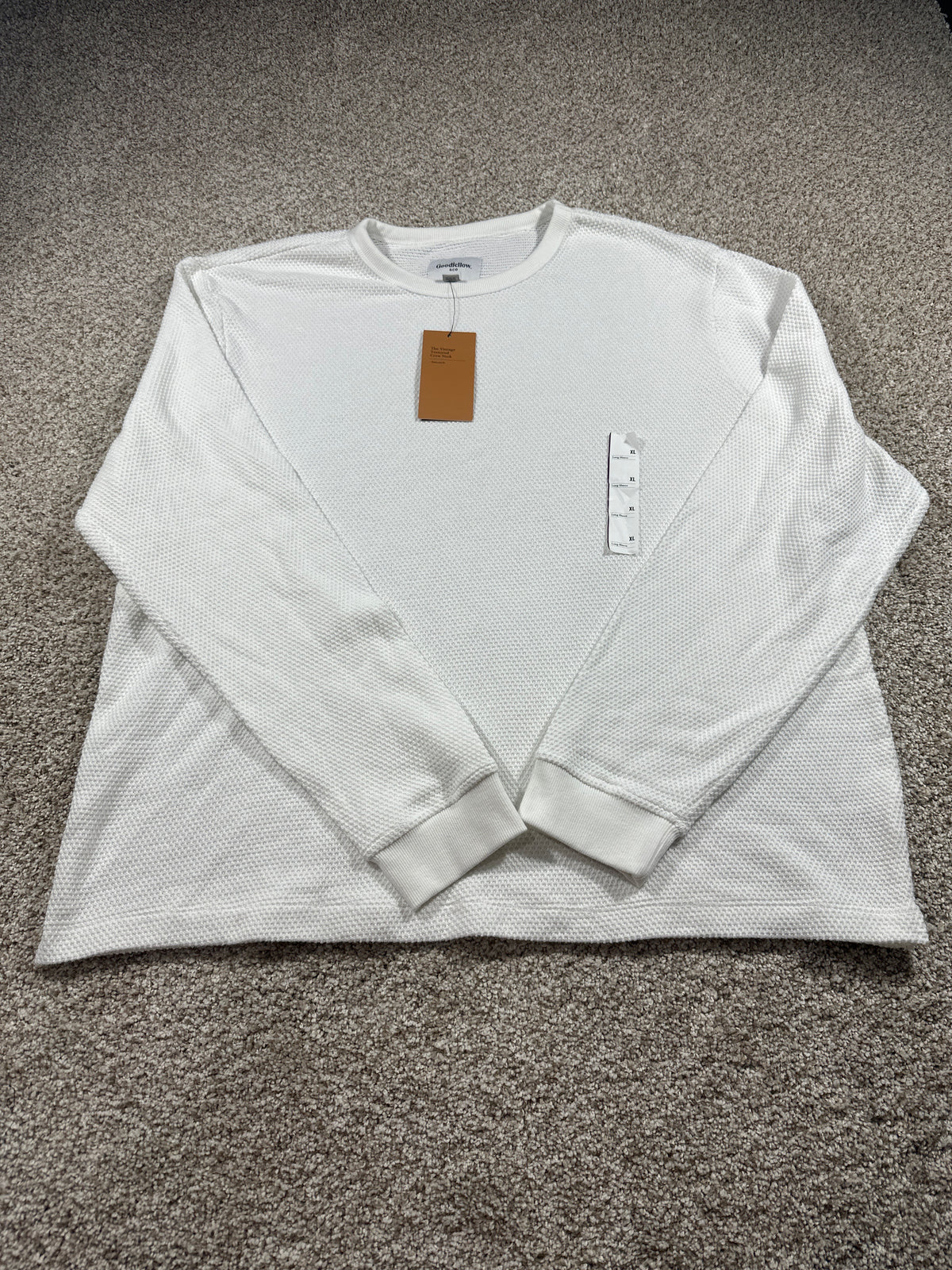 Goodfellow & Co textured thermal long sleeve shirt men's XL cream