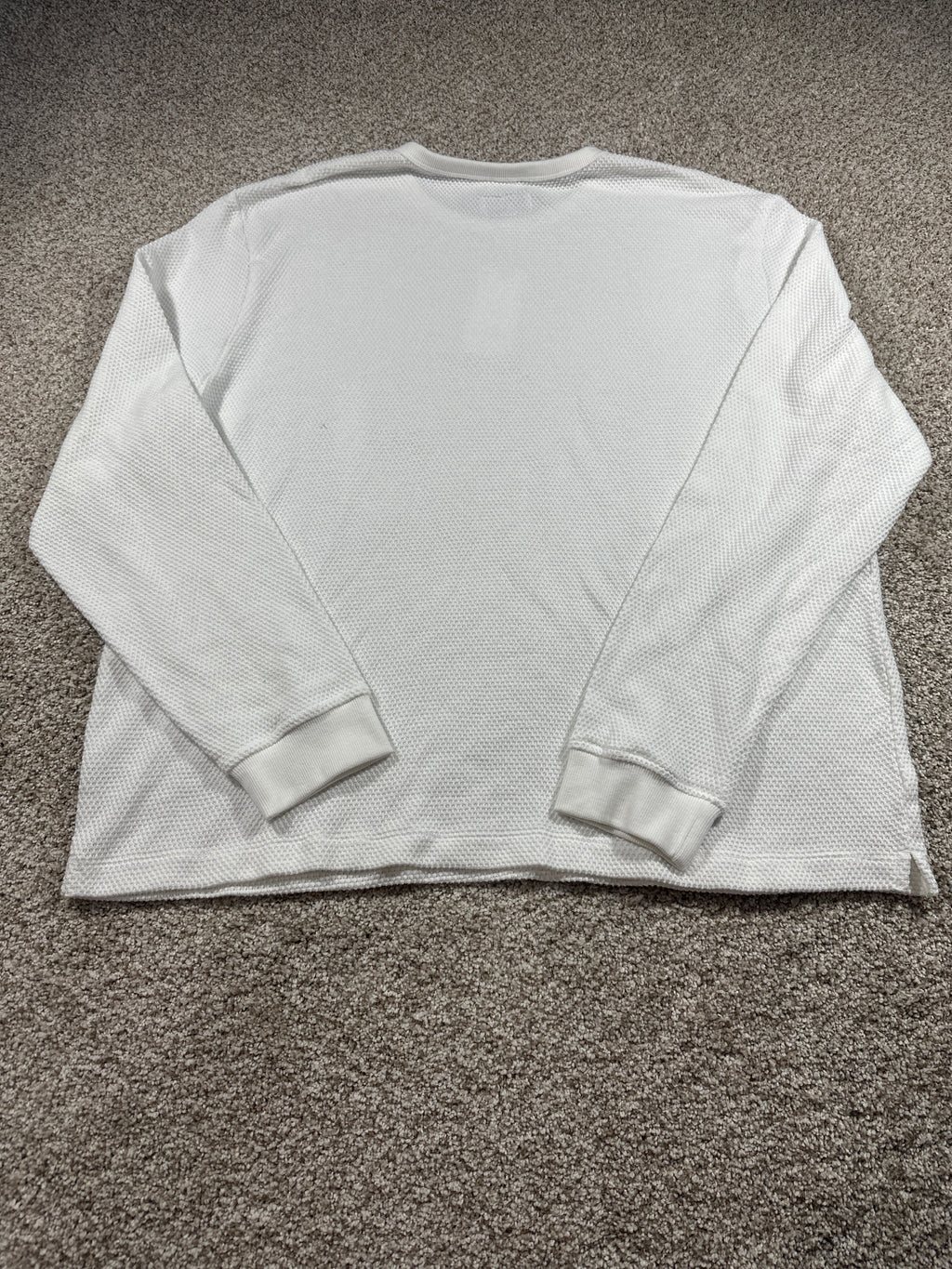 Goodfellow & Co textured thermal long sleeve shirt men's XL cream