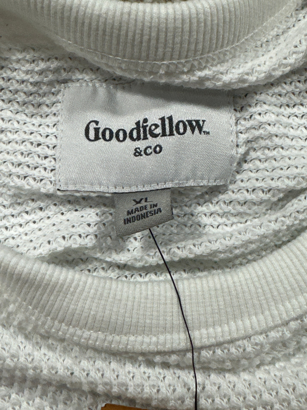 Goodfellow & Co textured thermal long sleeve shirt men's XL cream