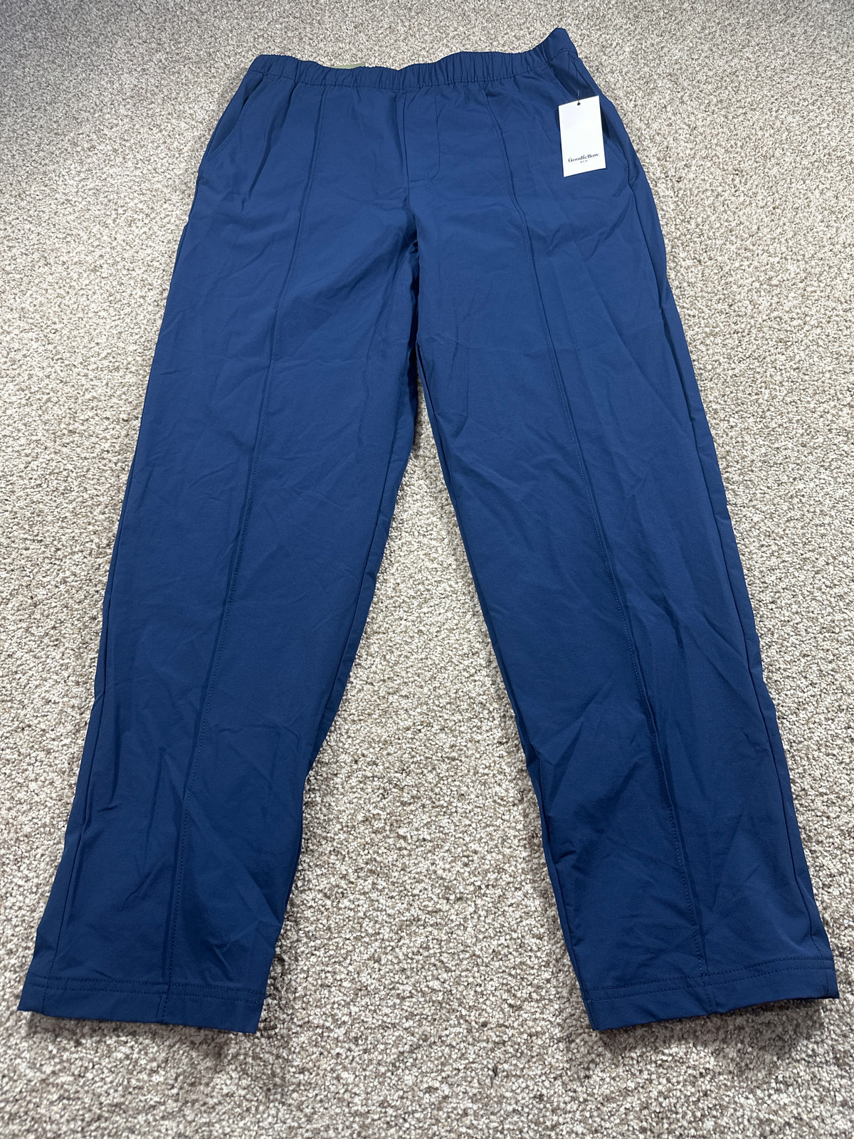 Goodfellow & Co lightweight elastic waist pull-on pants men's small navy blue