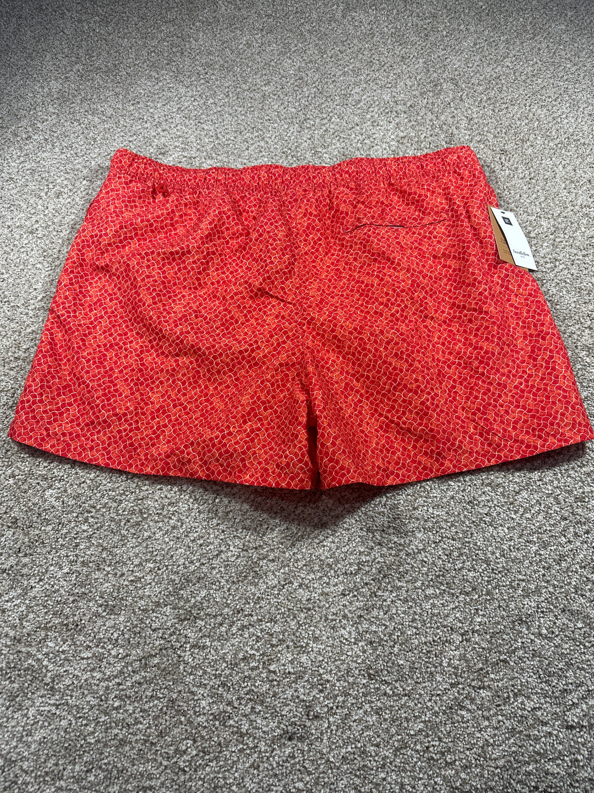 Goodfellow & Co 5-inch swim trunks with liner men's XXL red mosaic