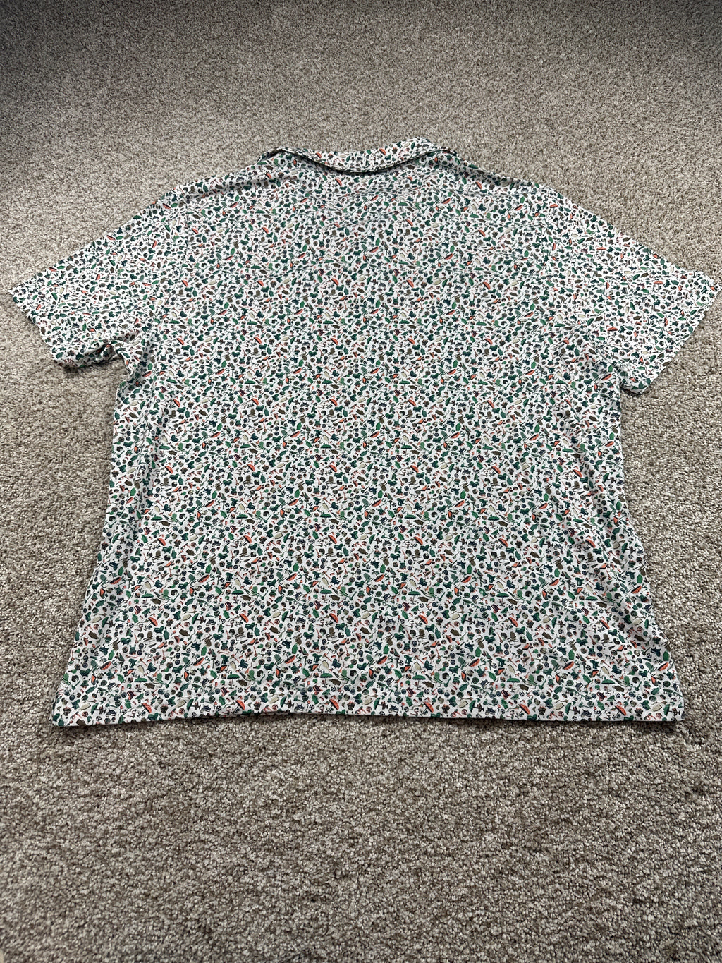 Goodfellow & Co Comfort Wear polo men's large white print