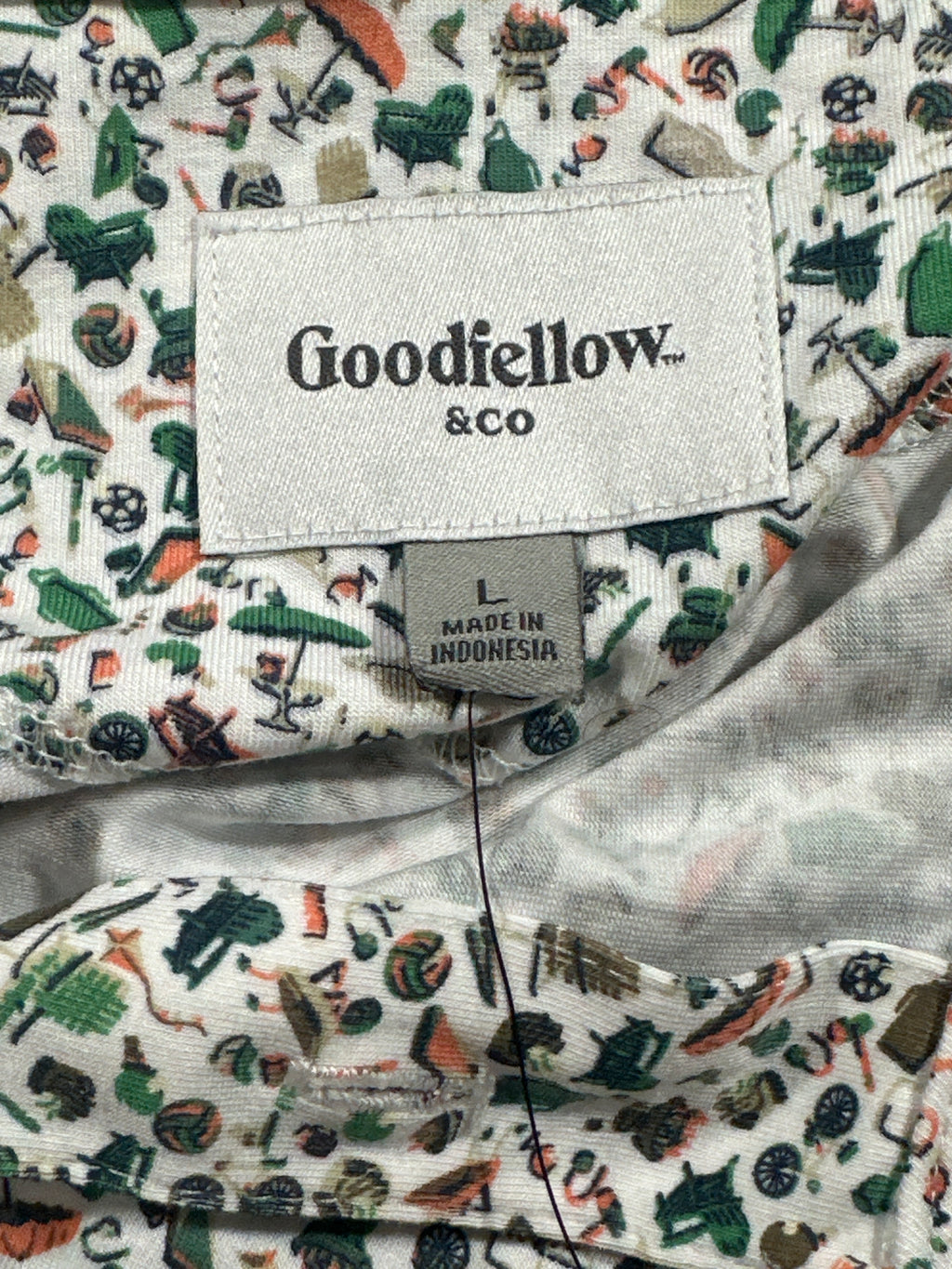 Goodfellow & Co Comfort Wear polo men's large white print