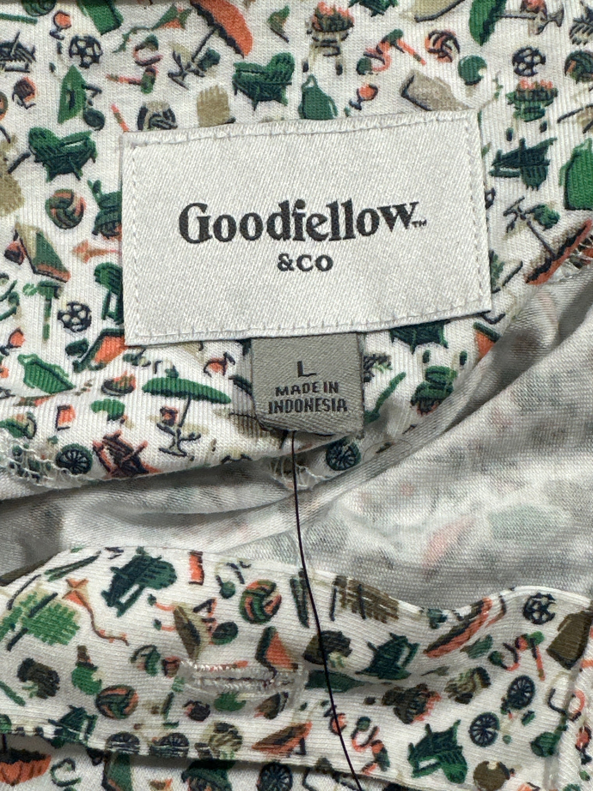 Goodfellow & Co Comfort Wear polo men's large white print
