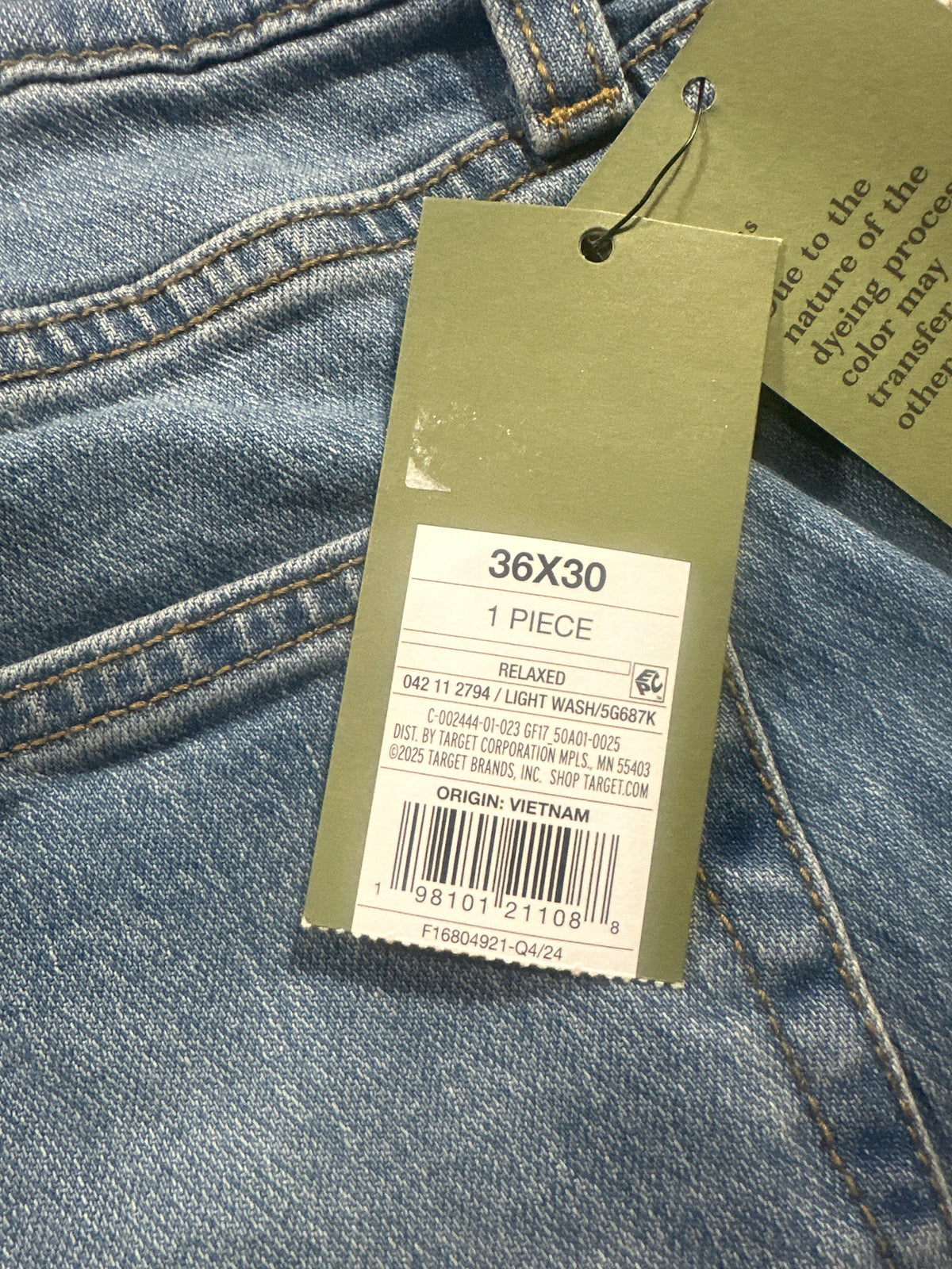 Goodfellow & Co relaxed Total Flex jeans light wash 36x30 - photo 5