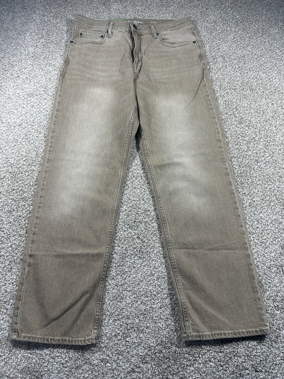 Goodfellow & Co Maverick men's relaxed straight jeans 32x30 beige
