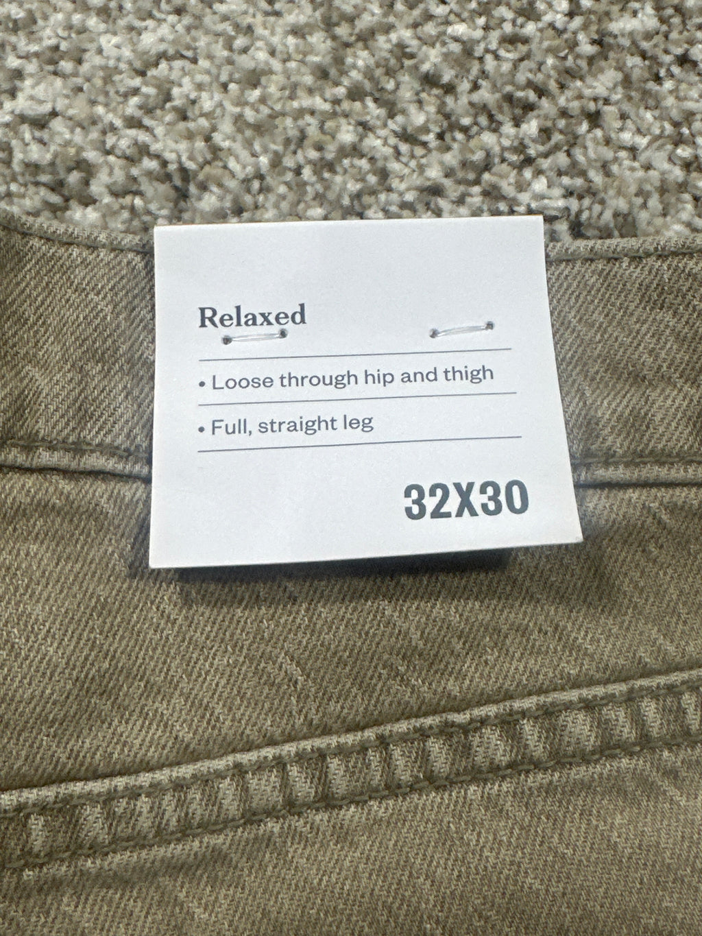 Goodfellow & Co Maverick men's relaxed straight jeans 32x30 beige