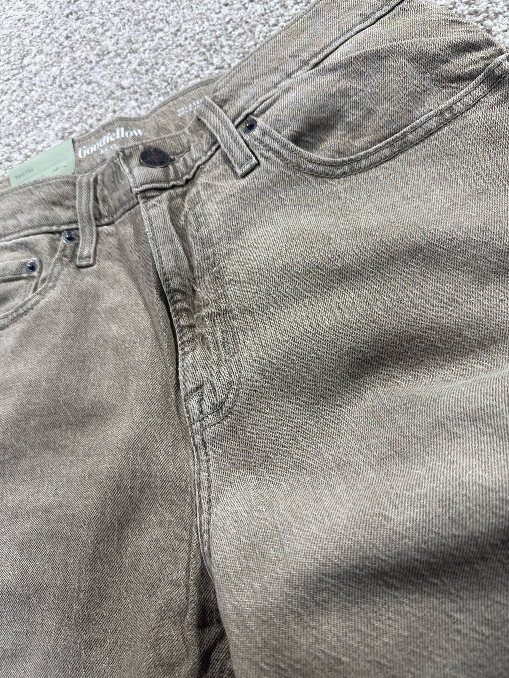 Goodfellow & Co Maverick men's relaxed straight jeans 30x30 beige