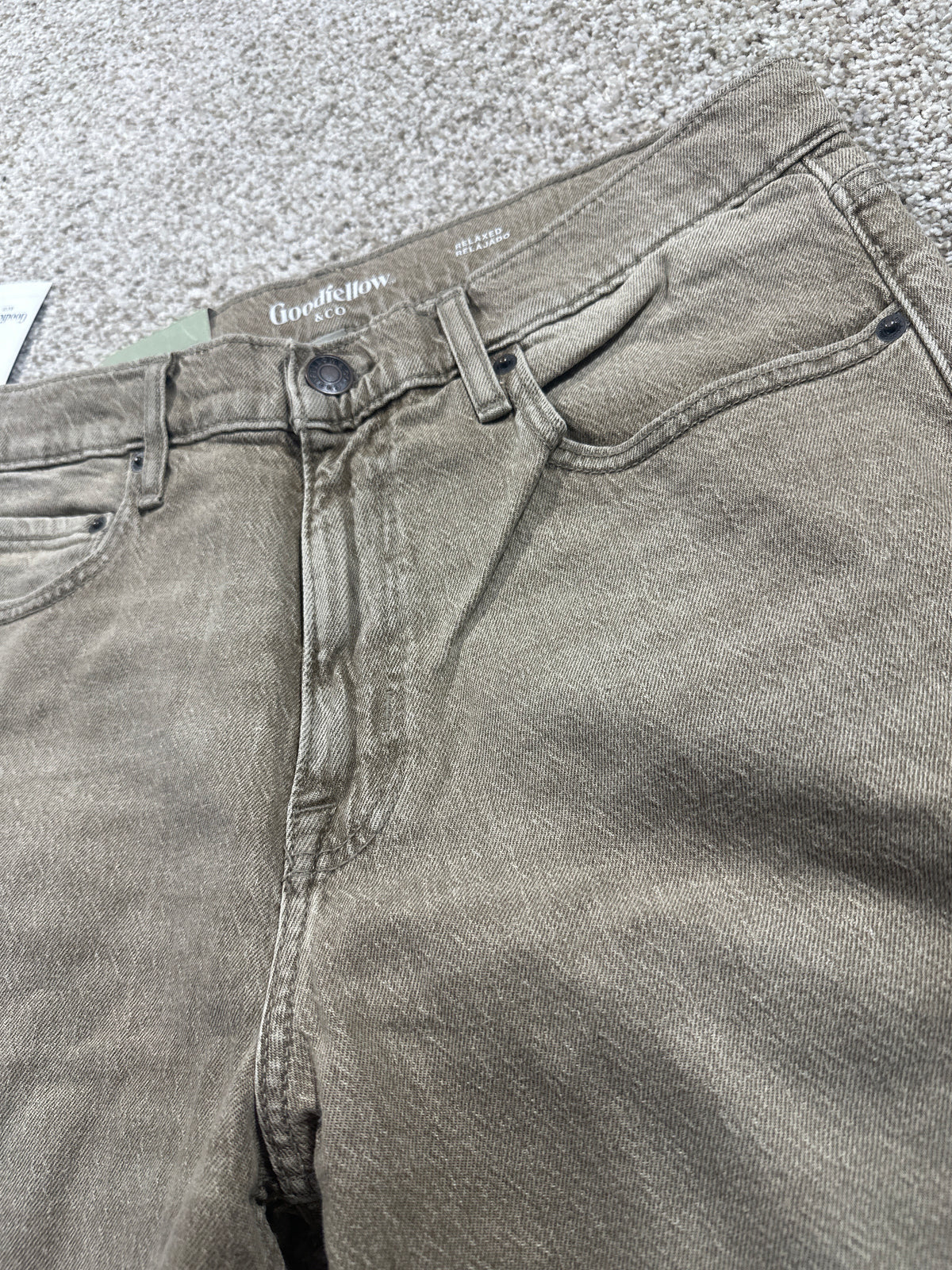 Goodfellow & Co Maverick relaxed jeans beige 32x32 - photo 2