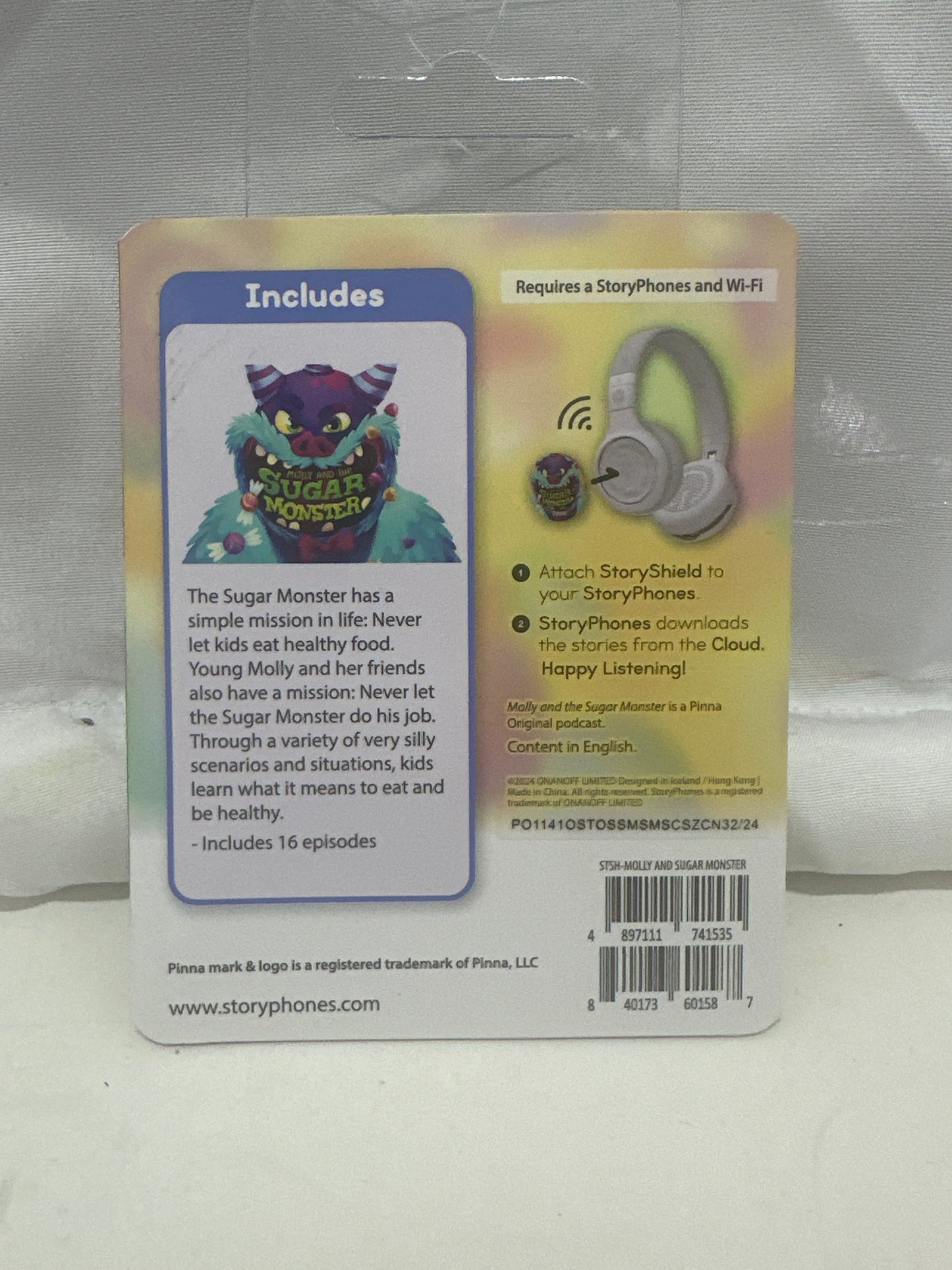 StoryShield Pinna Original “Molly and the Sugar Monster” Audio Disc for StoryPhones