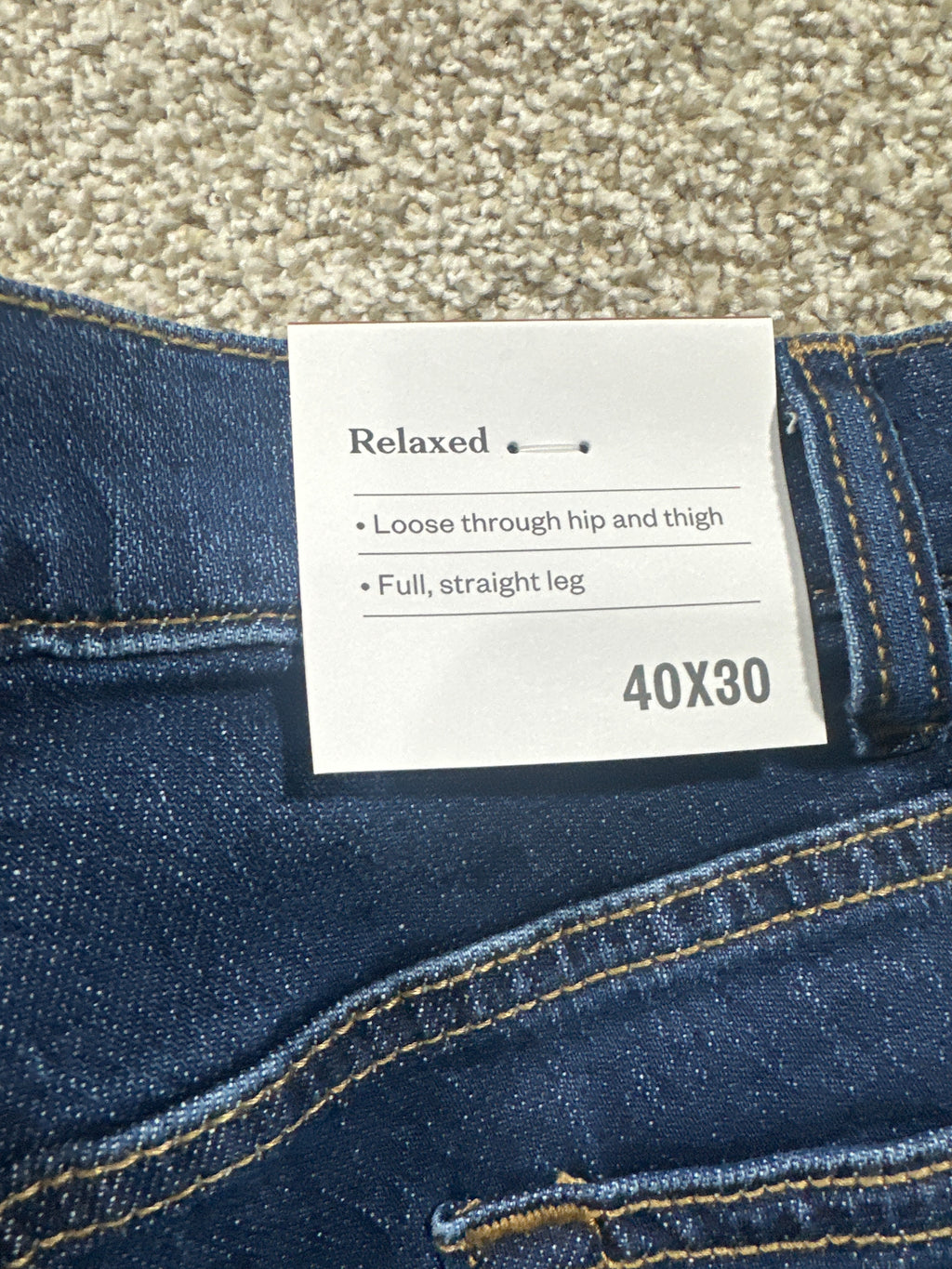 Goodfellow & Co Men's Relaxed Fit Jeans Dark Wash Size 40x30