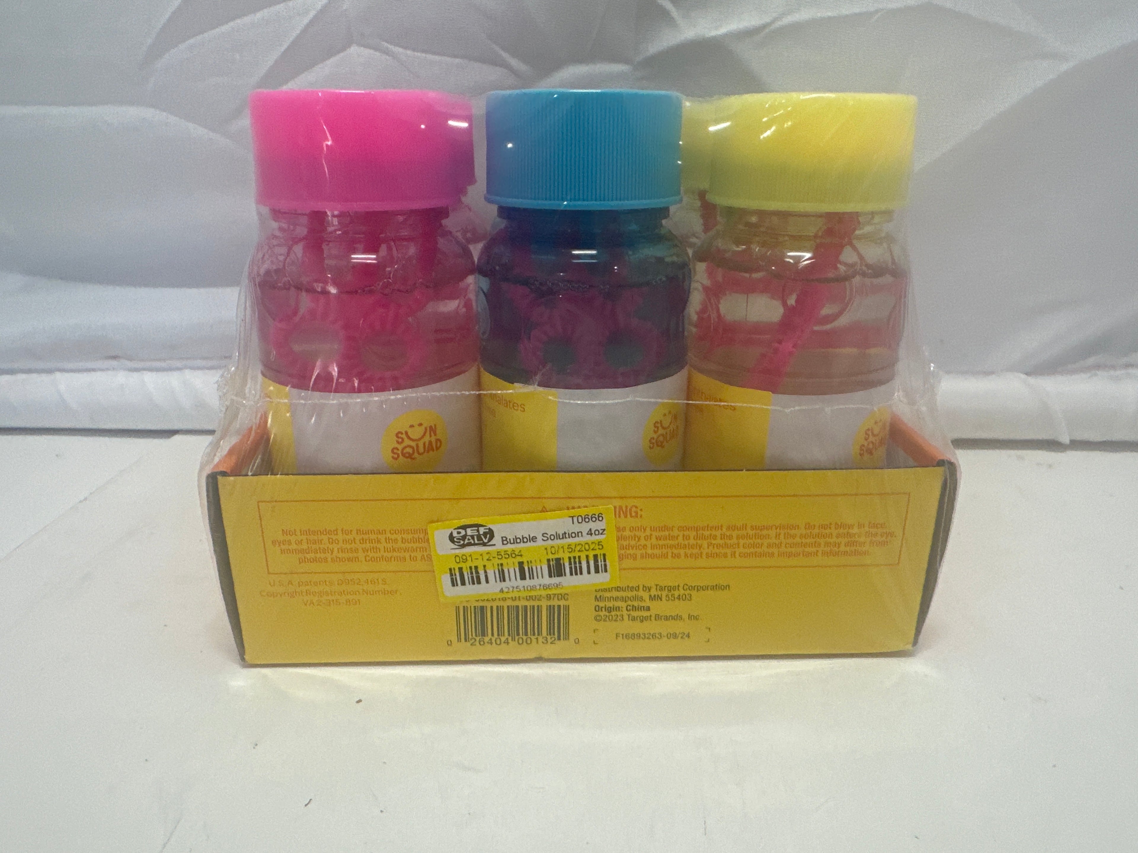 Sun Squad Bubble Solution Set – 6 Pack (4 fl oz Each)