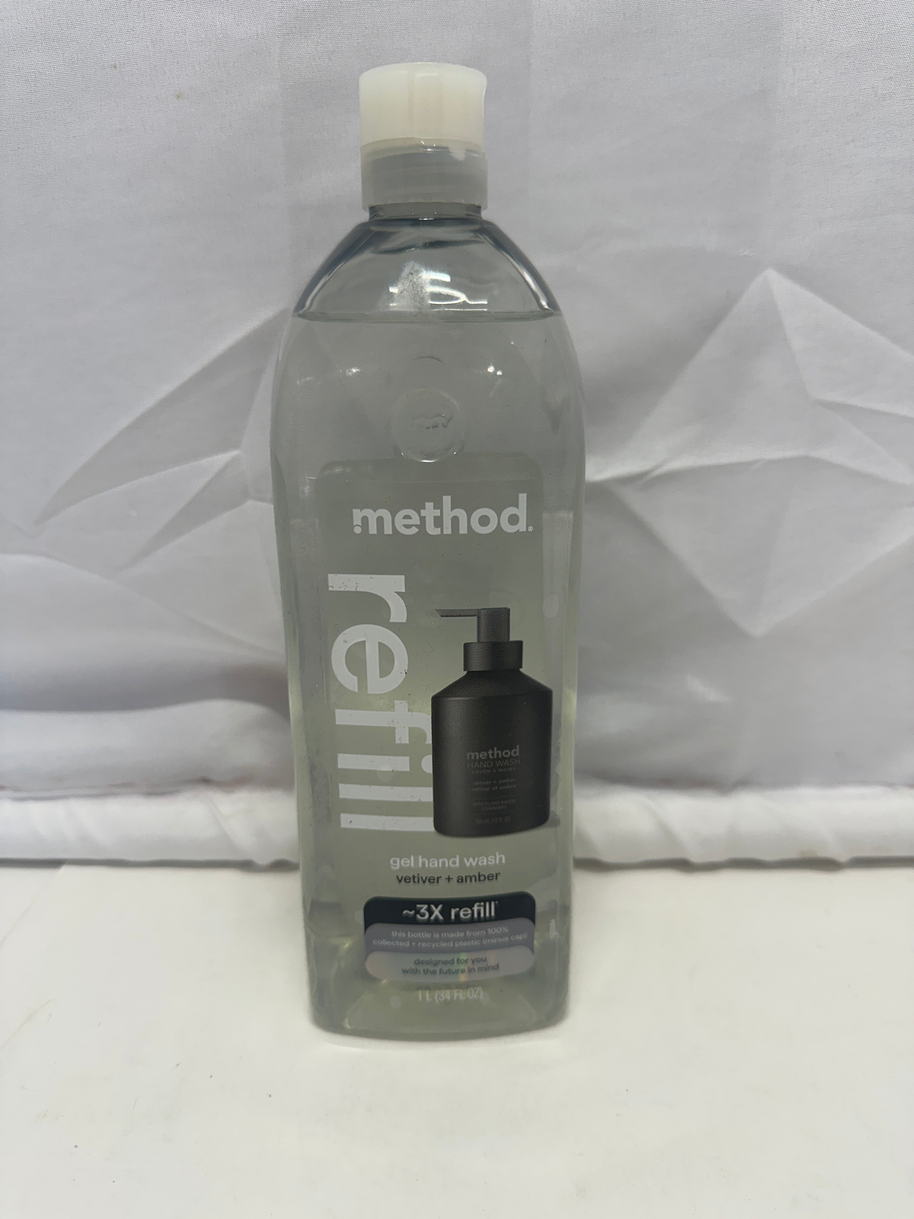 Method Gel Hand Wash Refill – Vetiver + Amber 34 oz (3X Refill)