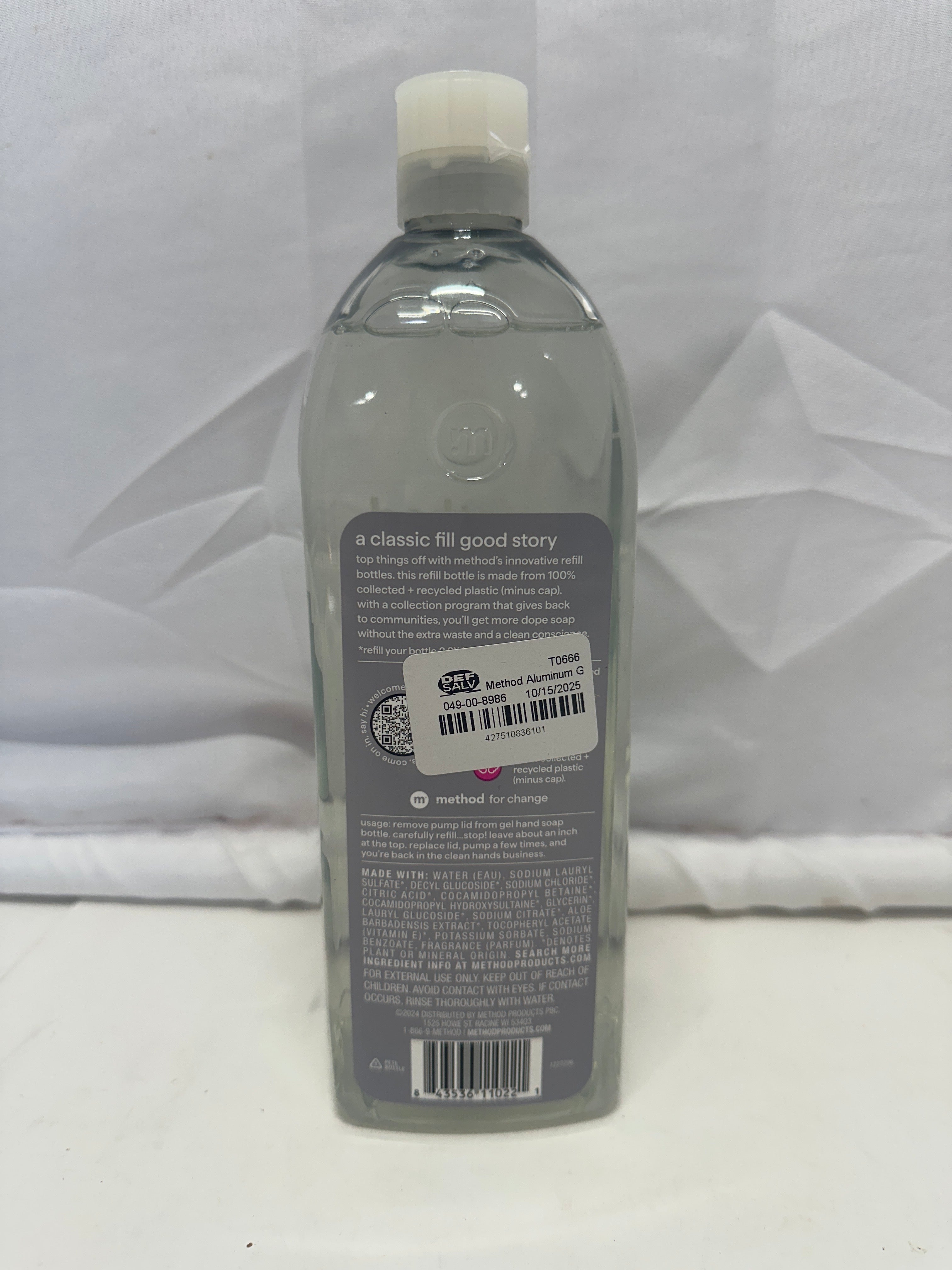 Method Gel Hand Wash Refill – Vetiver + Amber 34 oz (3X Refill)