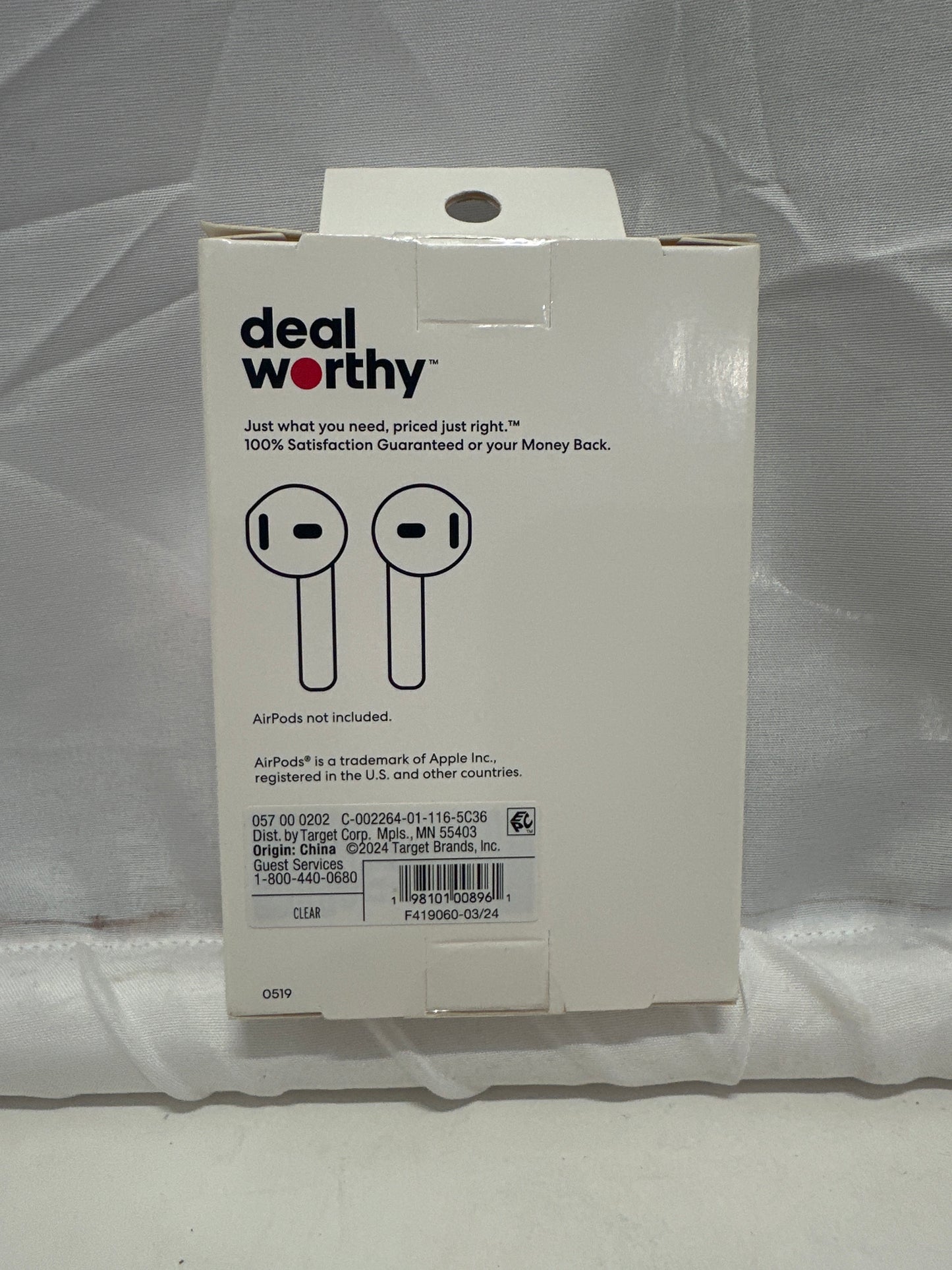 Dealworthy AirPods Case Cover (1st & 2nd Gen) Clear
