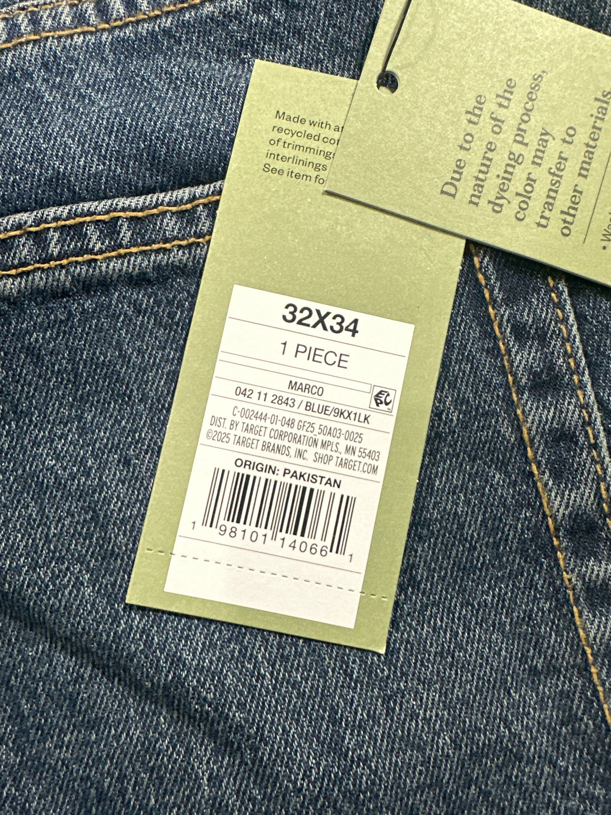 Goodfellow & Co Marco Relaxed Fit Jeans Blue Size 32x34