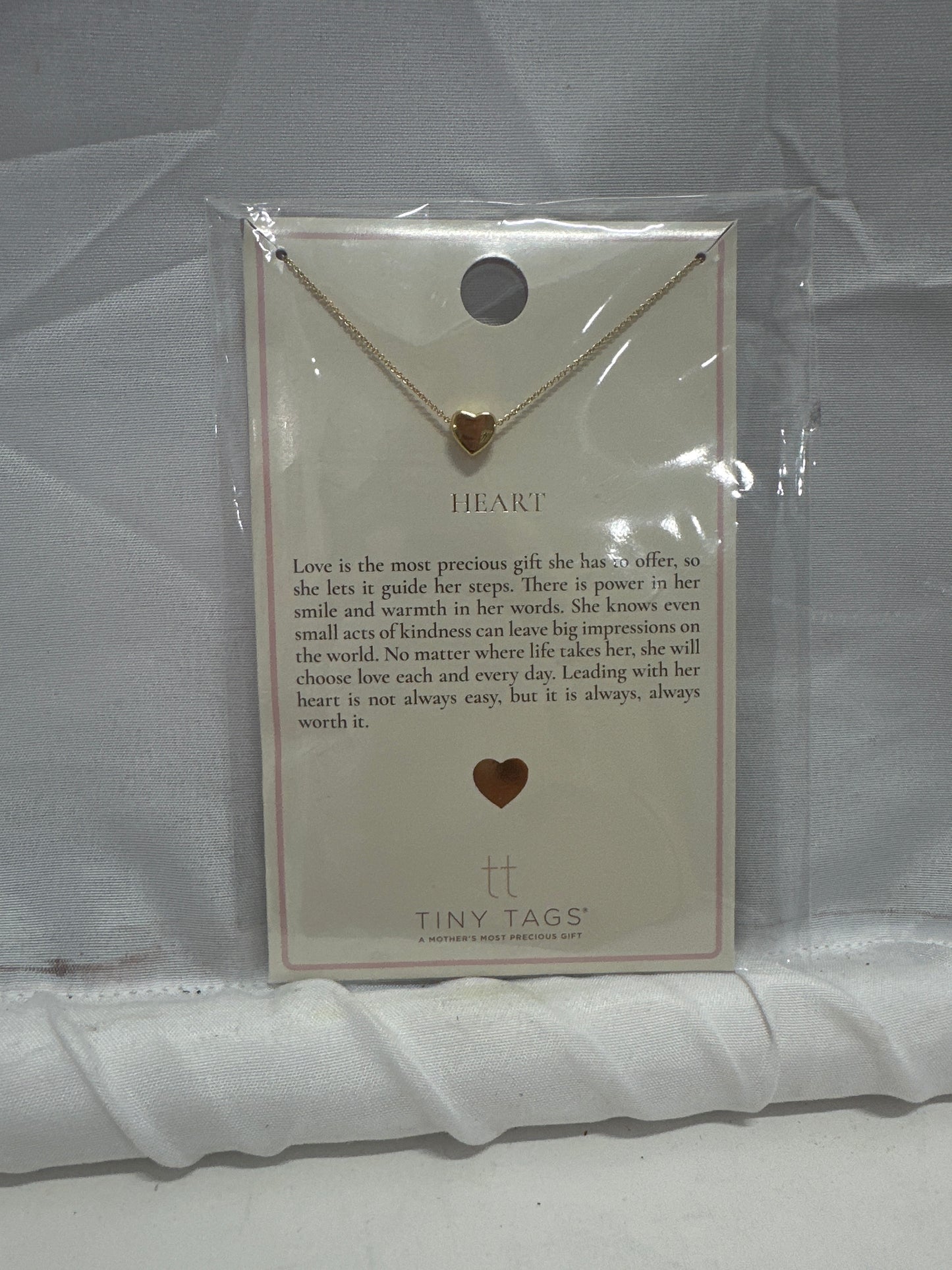 Tiny Tags Heart Pendant Necklace