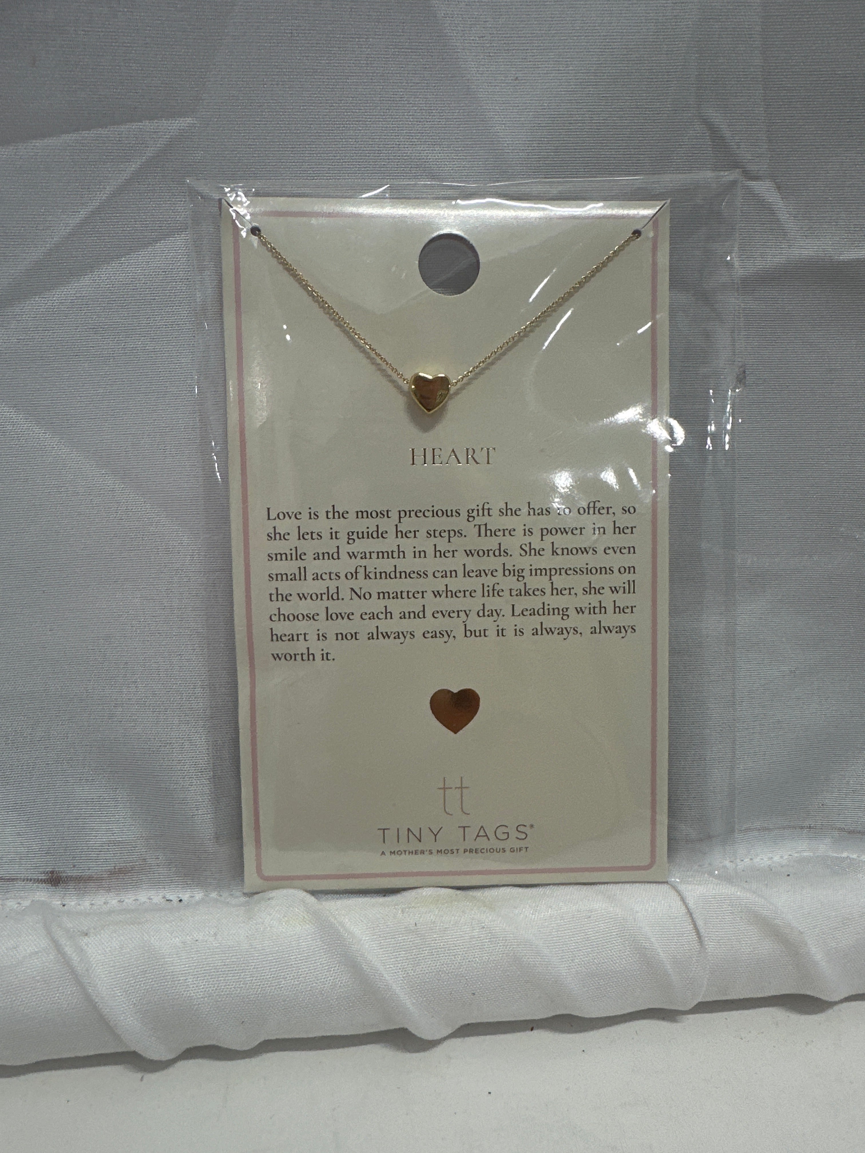 Tiny Tags Heart Pendant Necklace